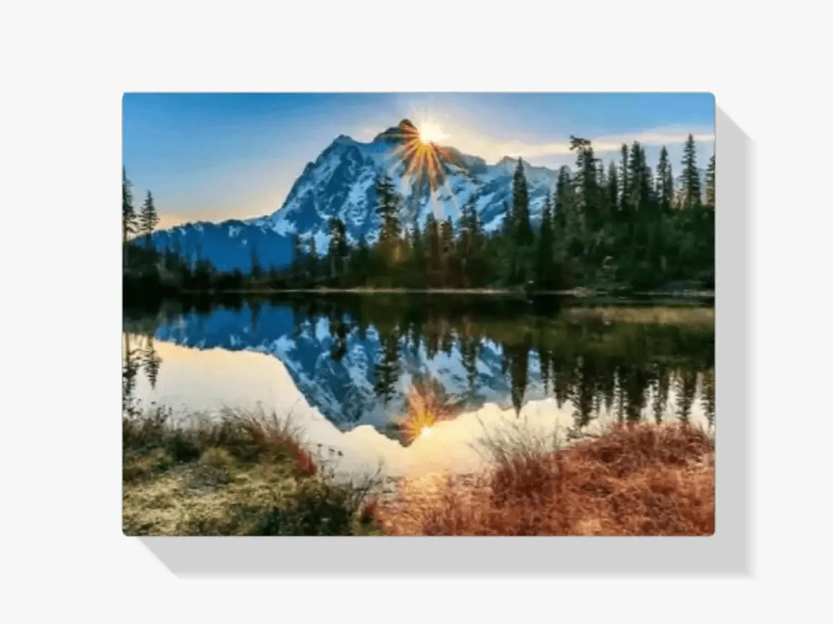 Malen nach Zahlen – Berge vor der Sonne