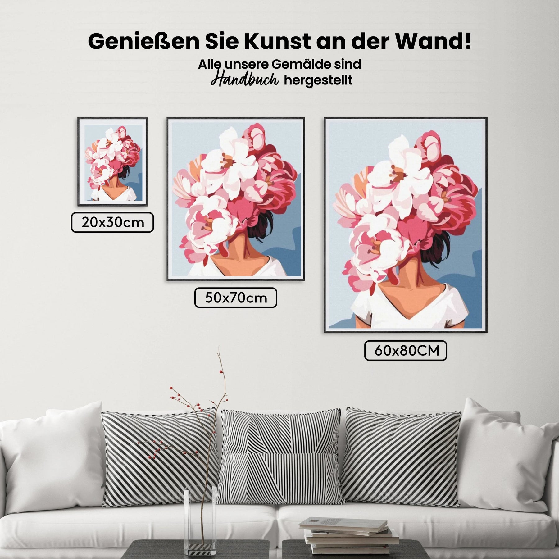 Malen nach Zahlen – Blume Haar Rosa