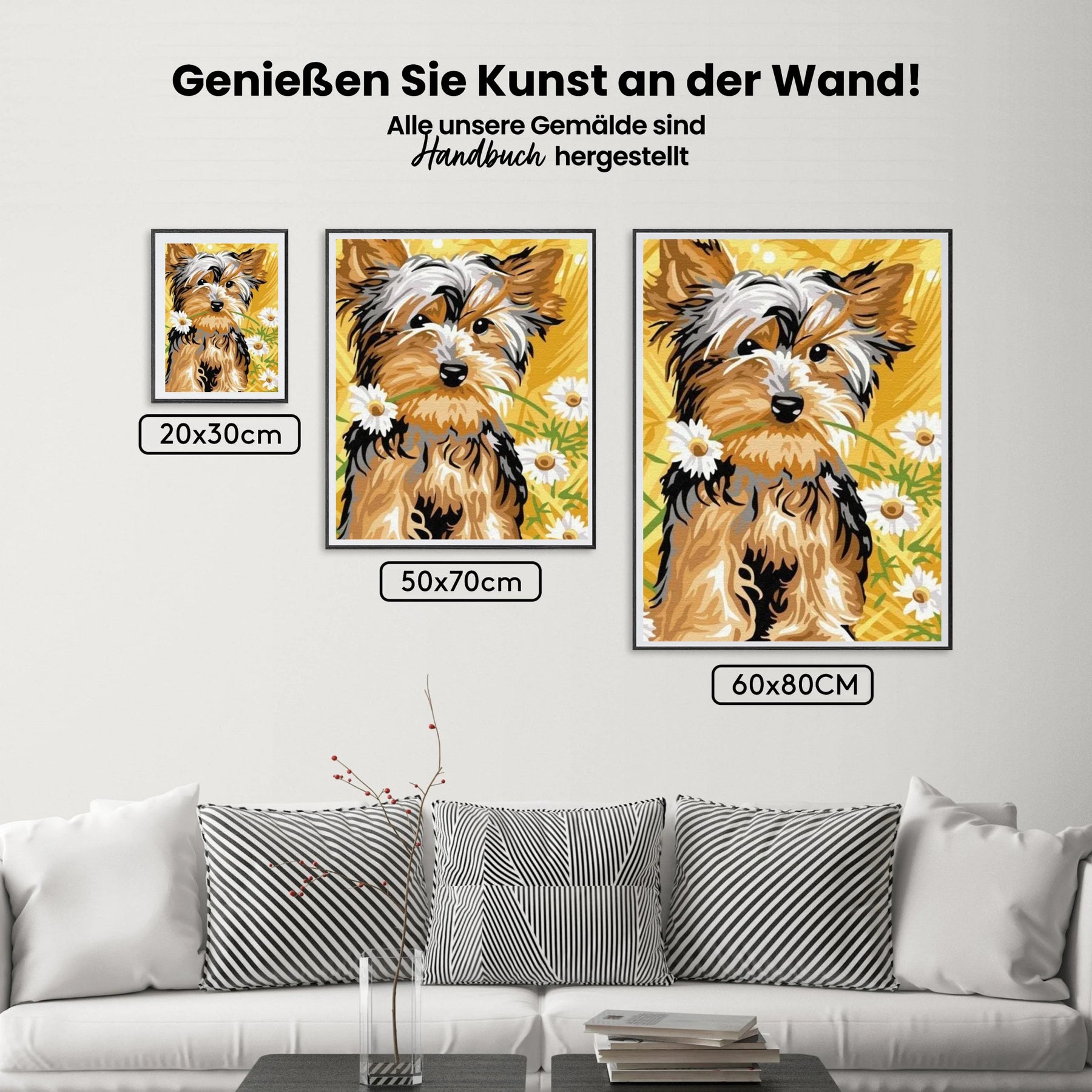 Malen nach Zahlen – Blume Yorkie