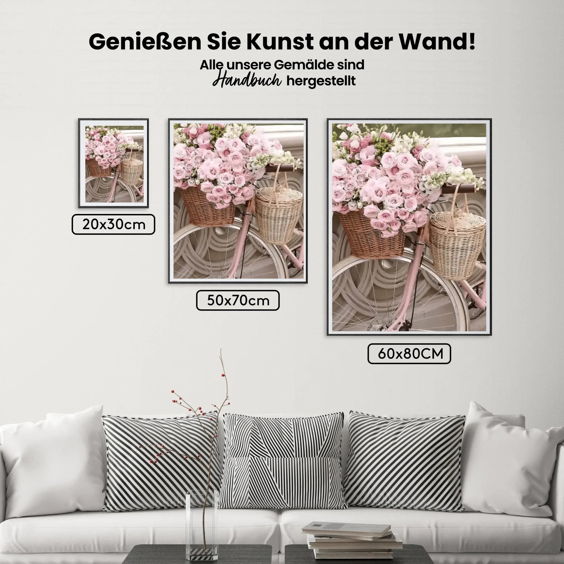 Malen nach Zahlen – Blumen auf dem Fahrrad