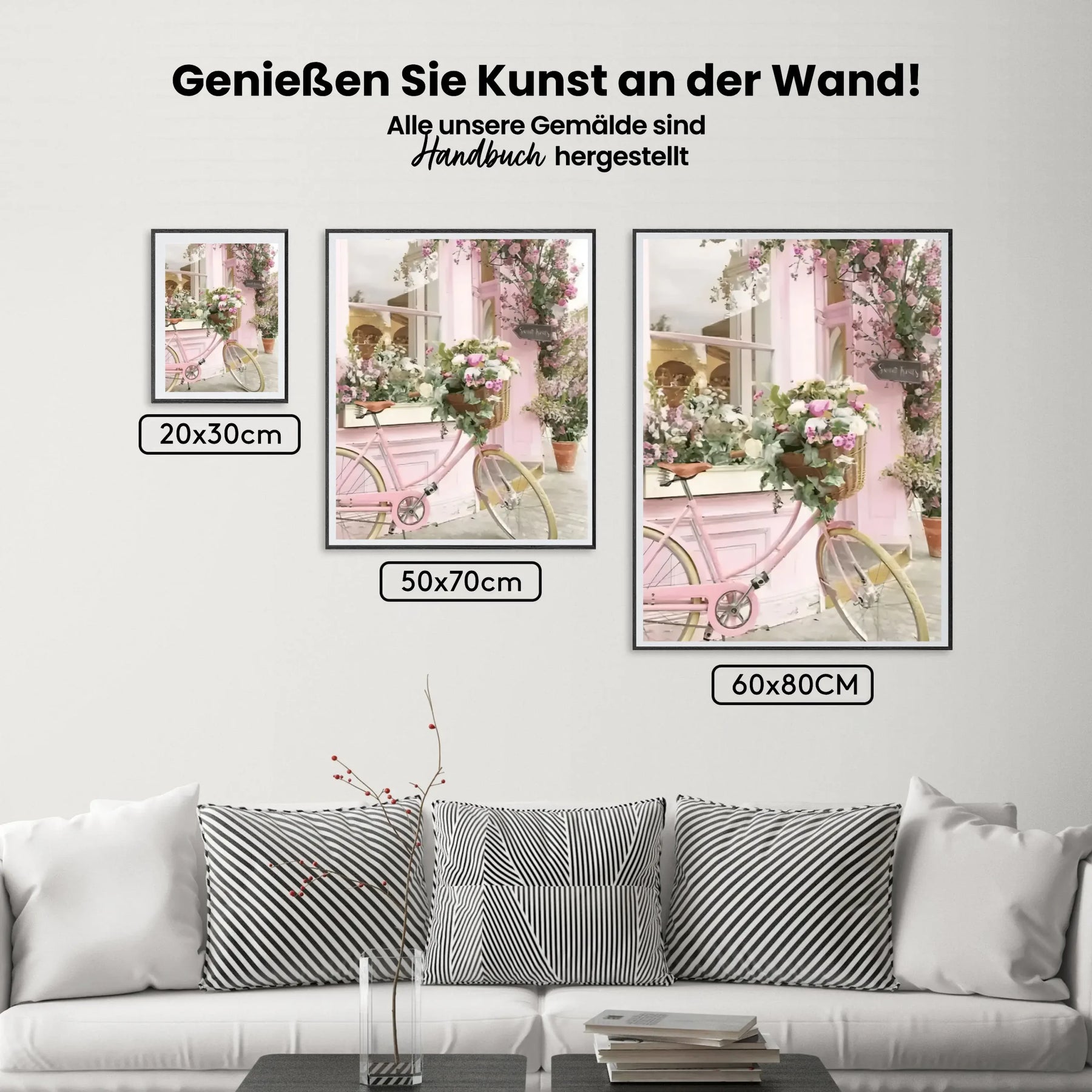 Malen nach Zahlen – Blumen auf dem Fahrrad