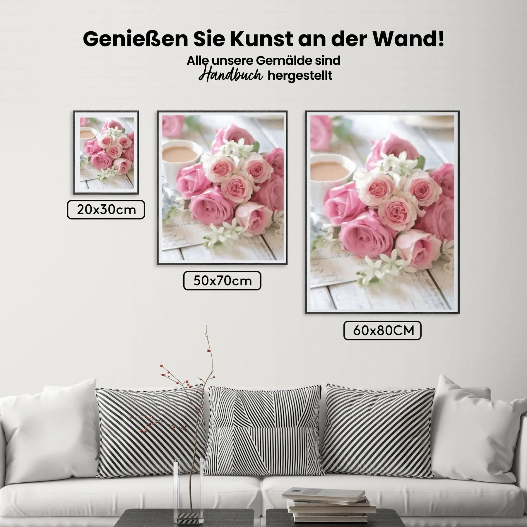 Malen nach Zahlen – Blumen auf dem Tisch
