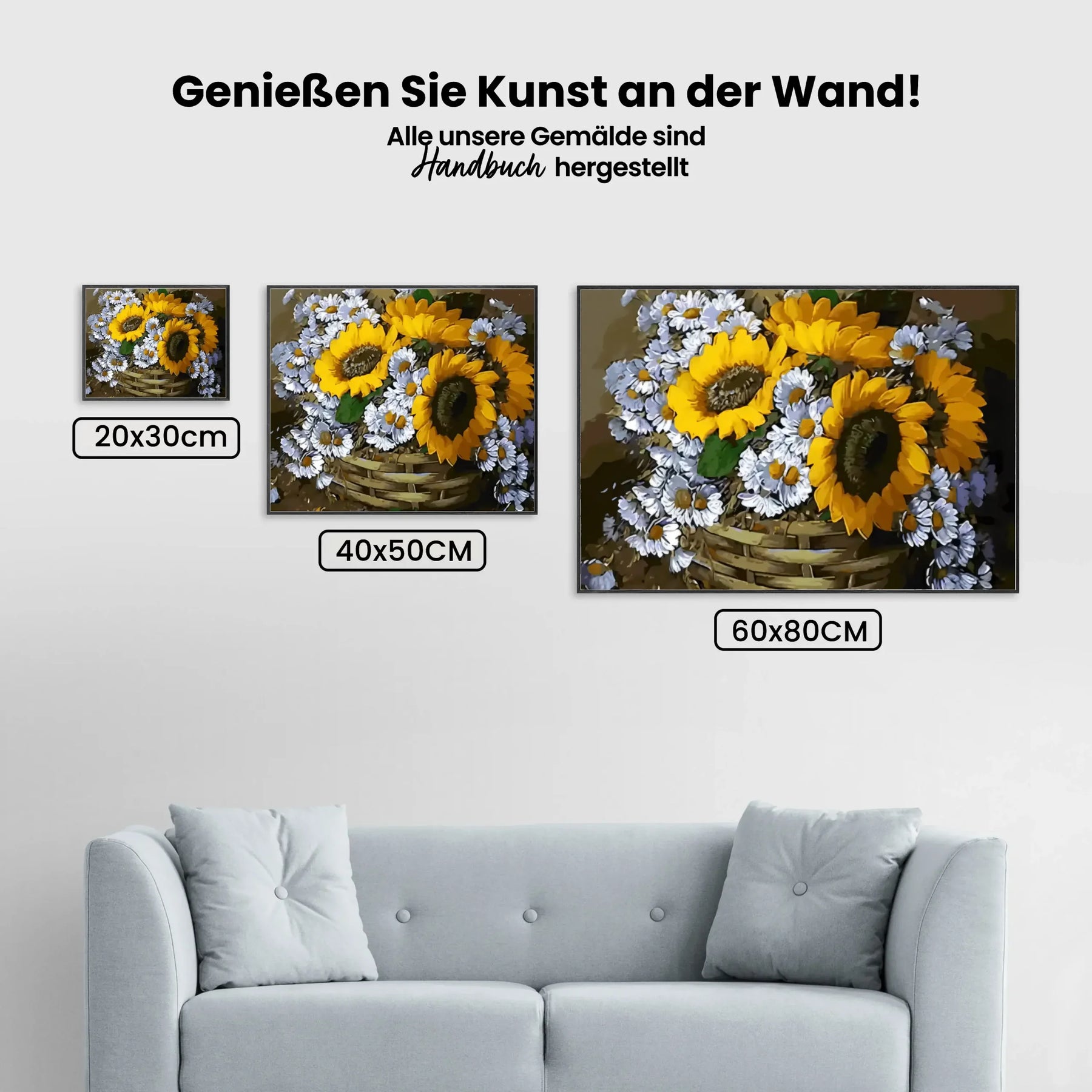 Malen nach Zahlen – Blumen im Korb