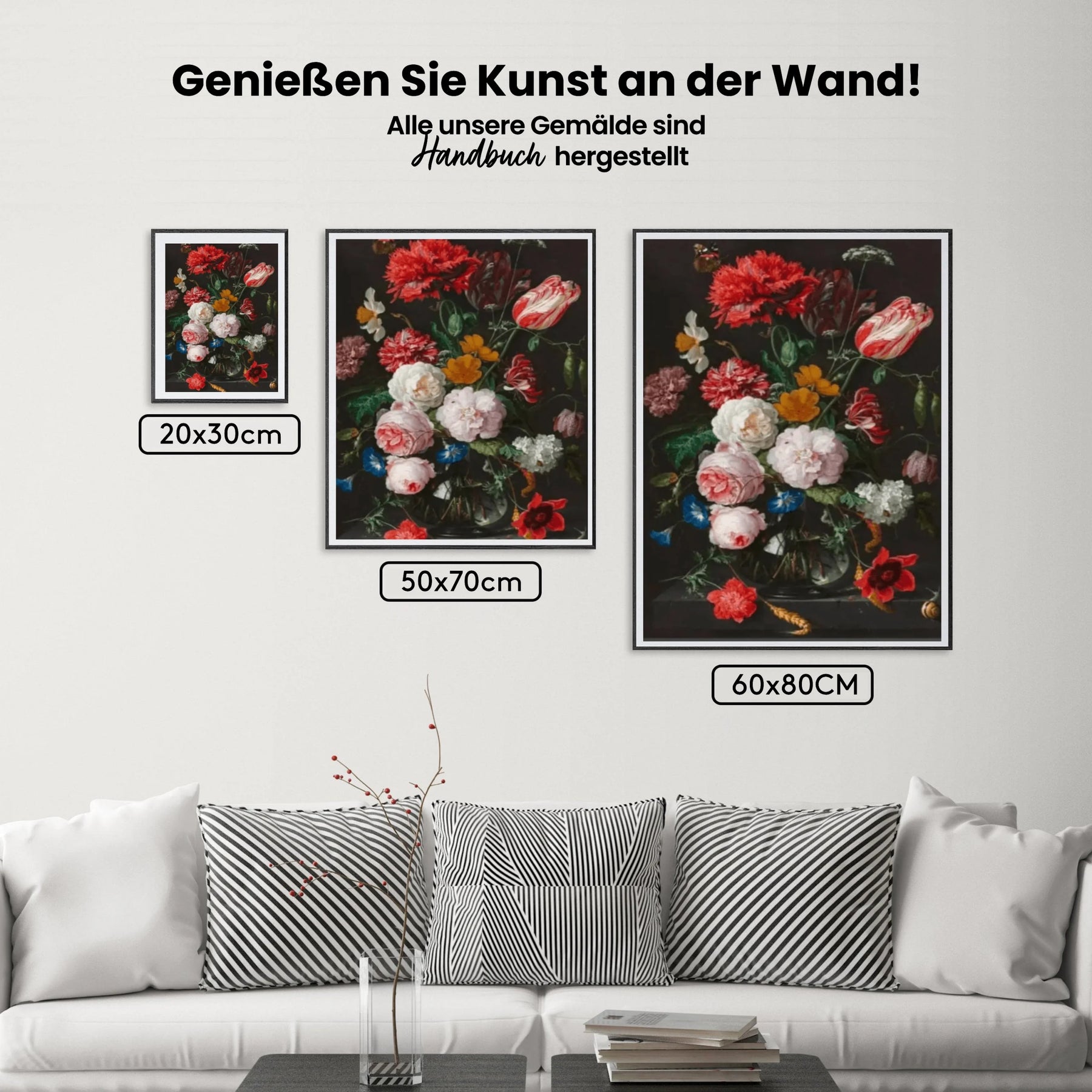 Malen nach Zahlen – Blumen in blauer vase