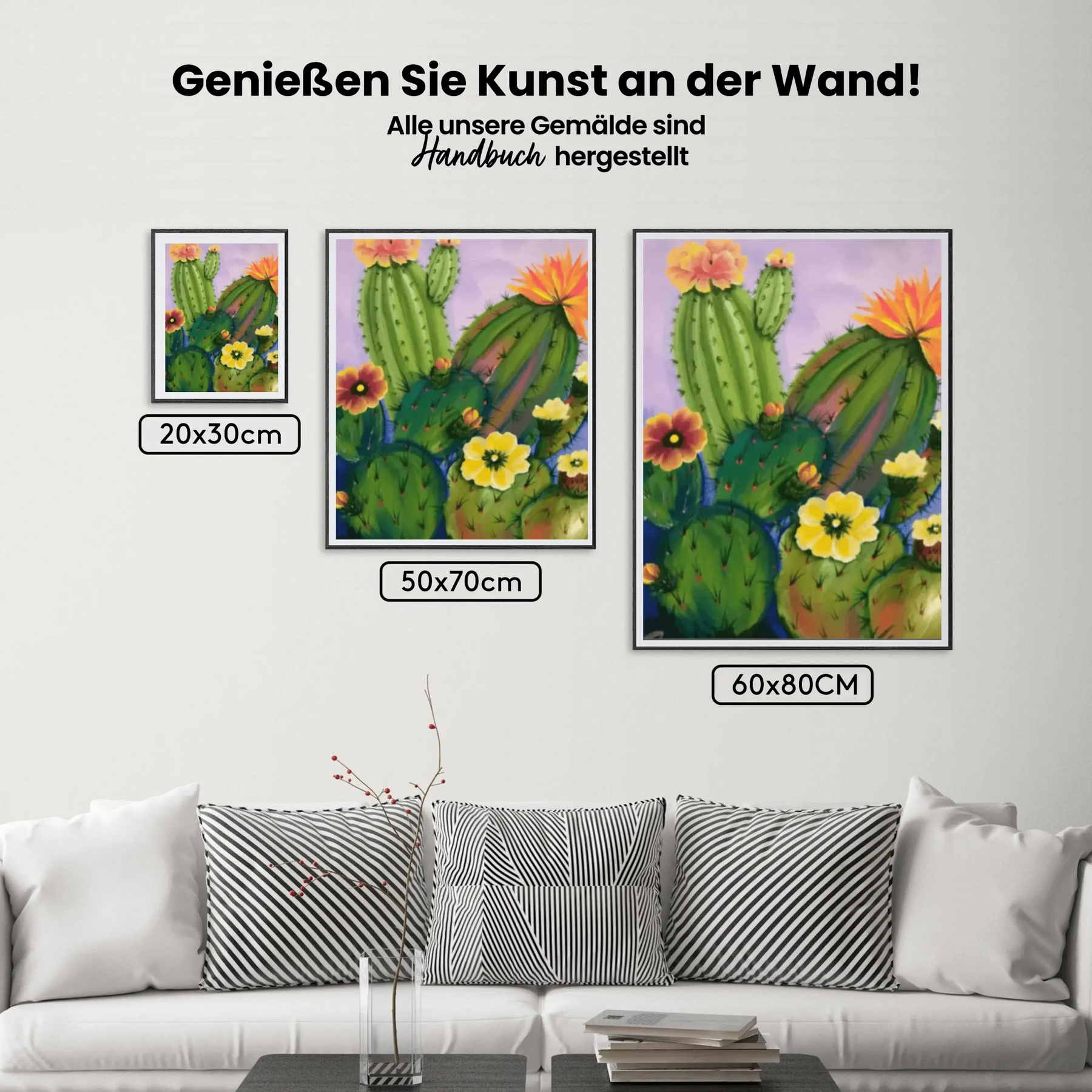 Malen nach Zahlen – Blumen und Kakteen