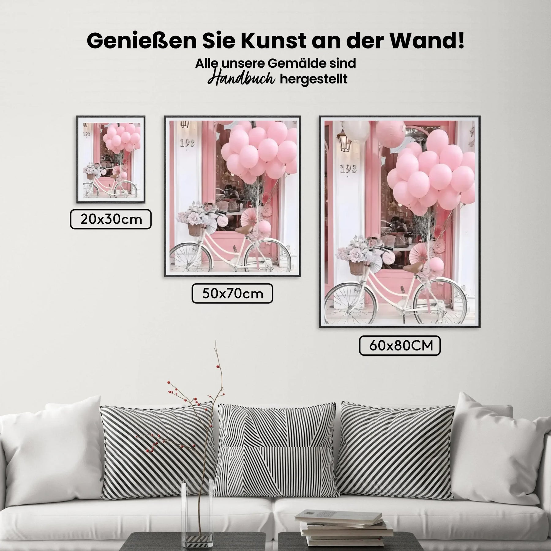 Malen nach Zahlen – Blumenfahrrad