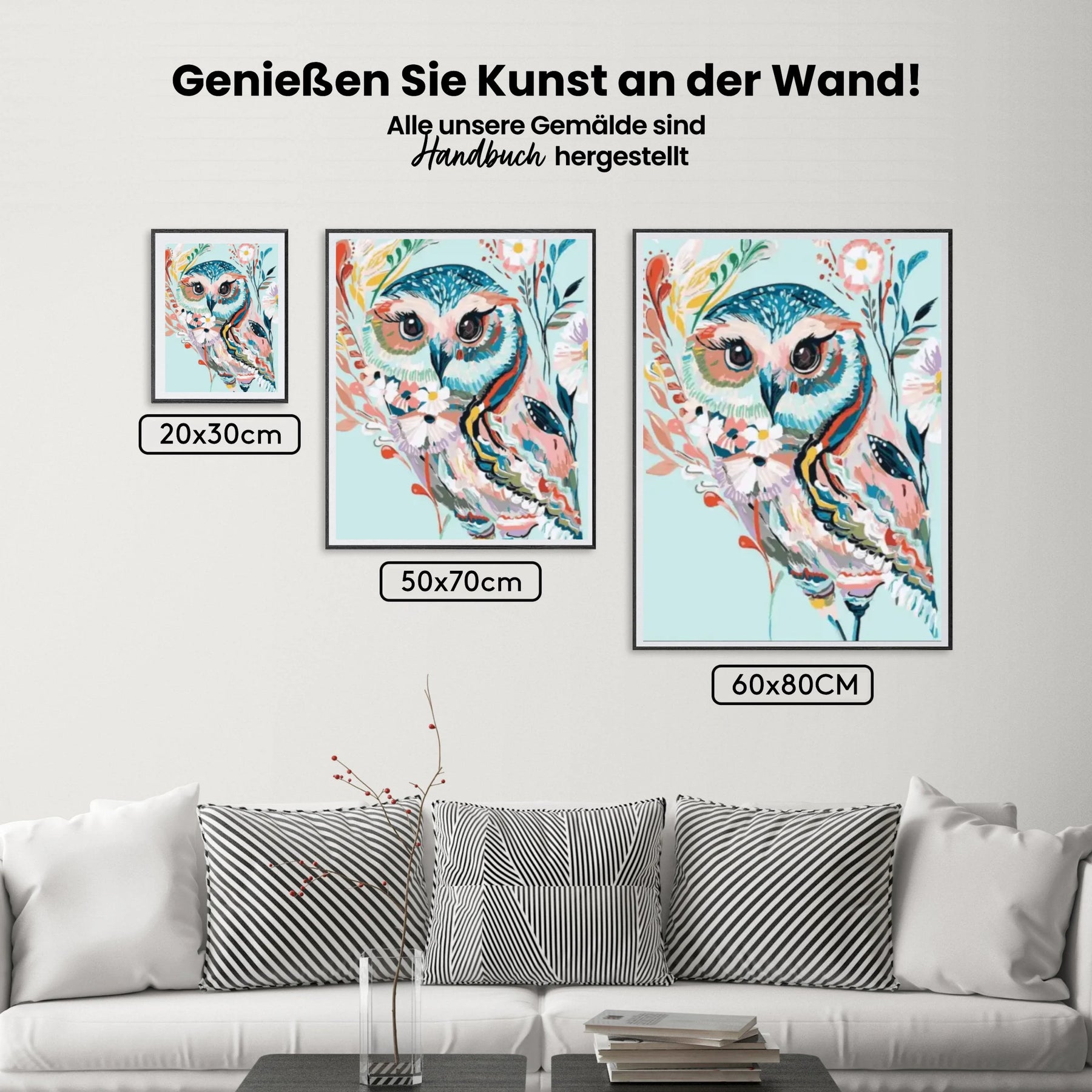 Malen nach Zahlen – Bunte Eule