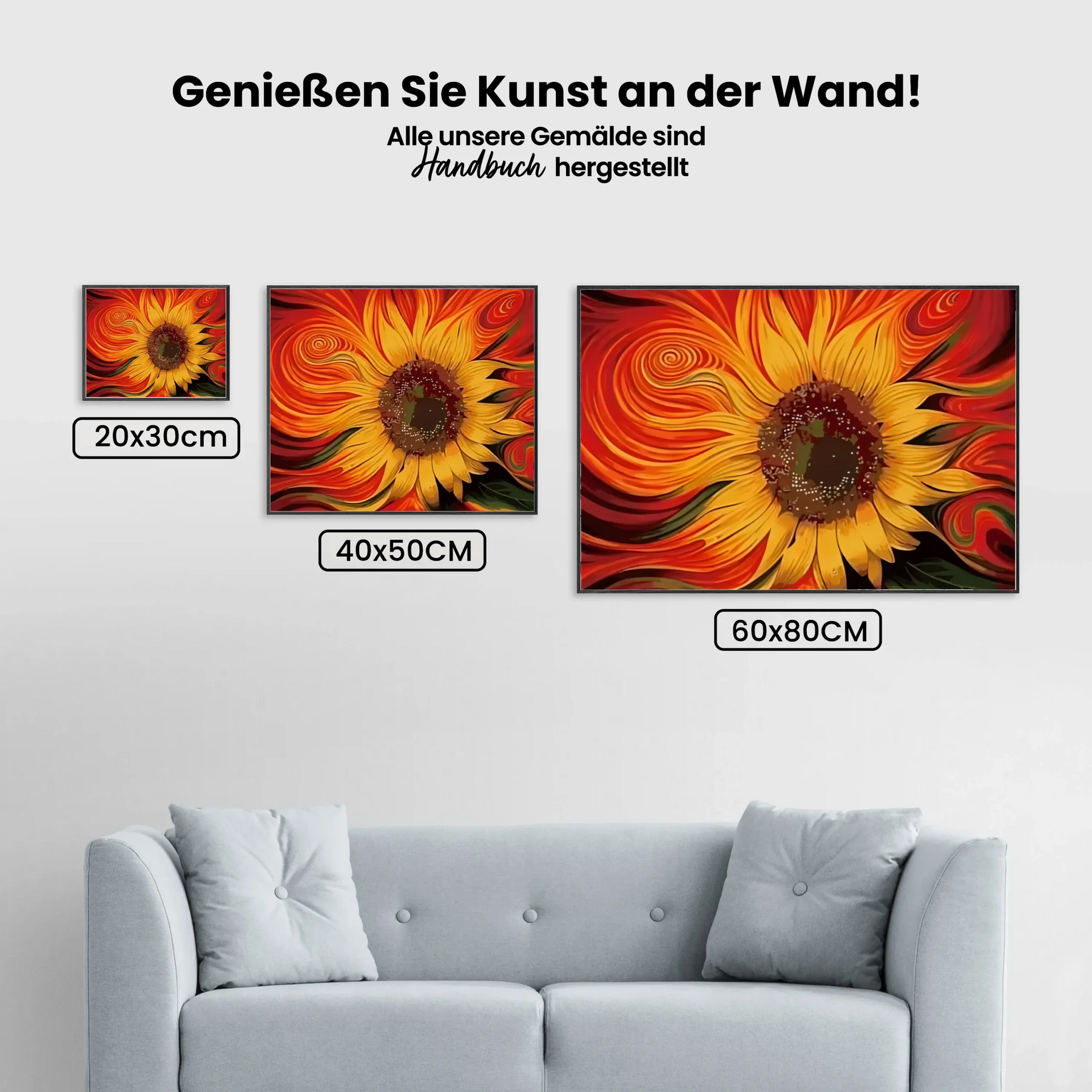 Malen nach Zahlen – Bunte Sonnenblume