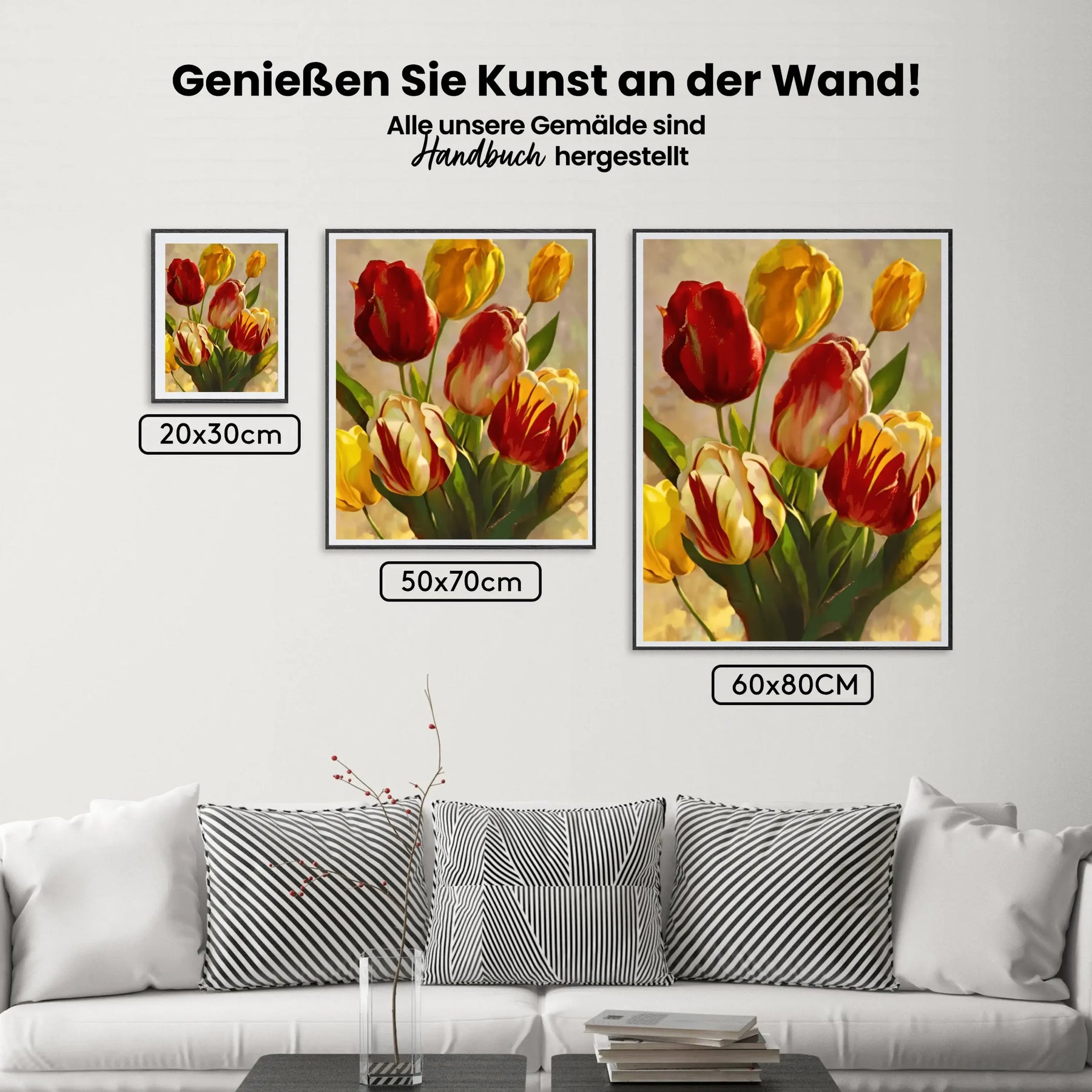 Malen nach Zahlen – Bunte Tulpen