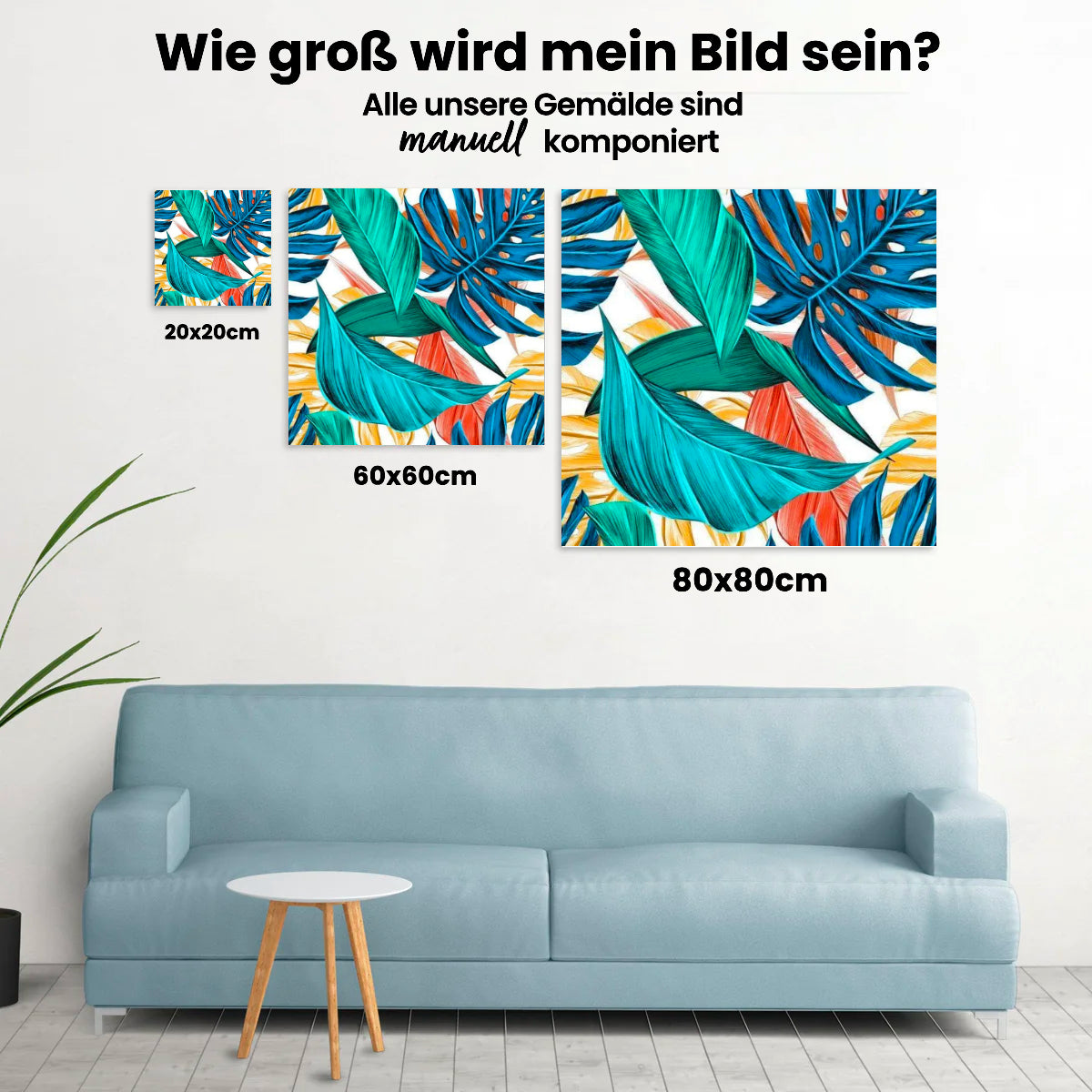 Malen nach Zahlen – Bunte tropische Blumen