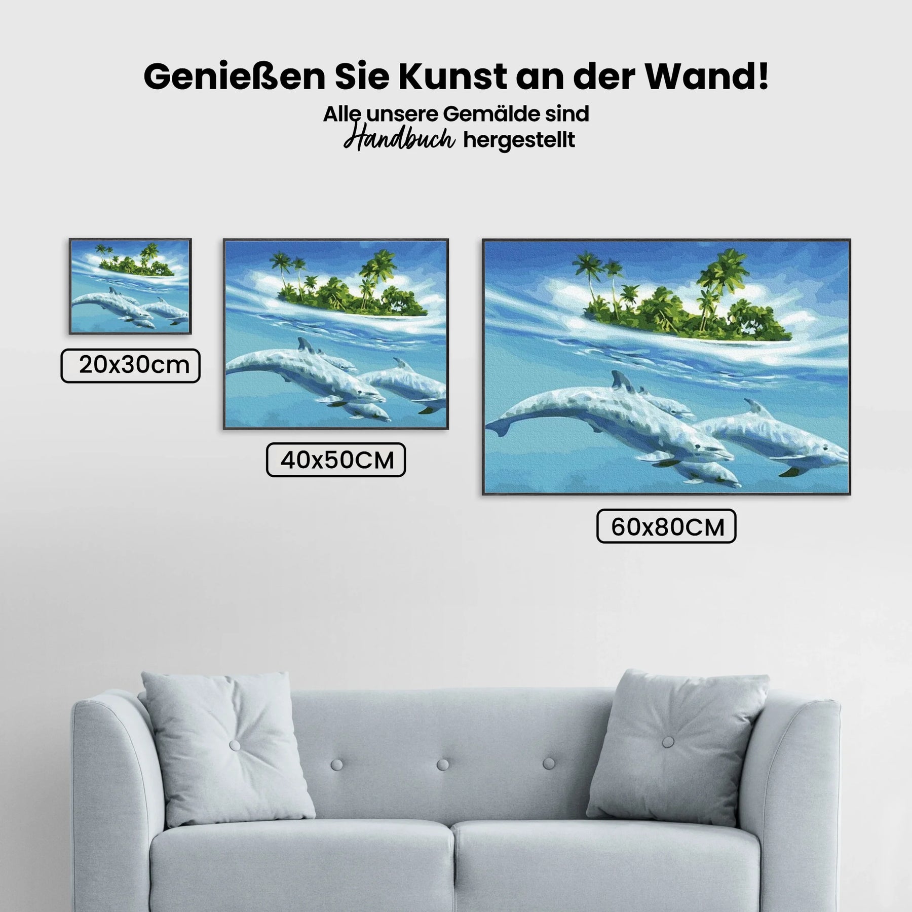 Malen nach Zahlen – Delphin-Paradies