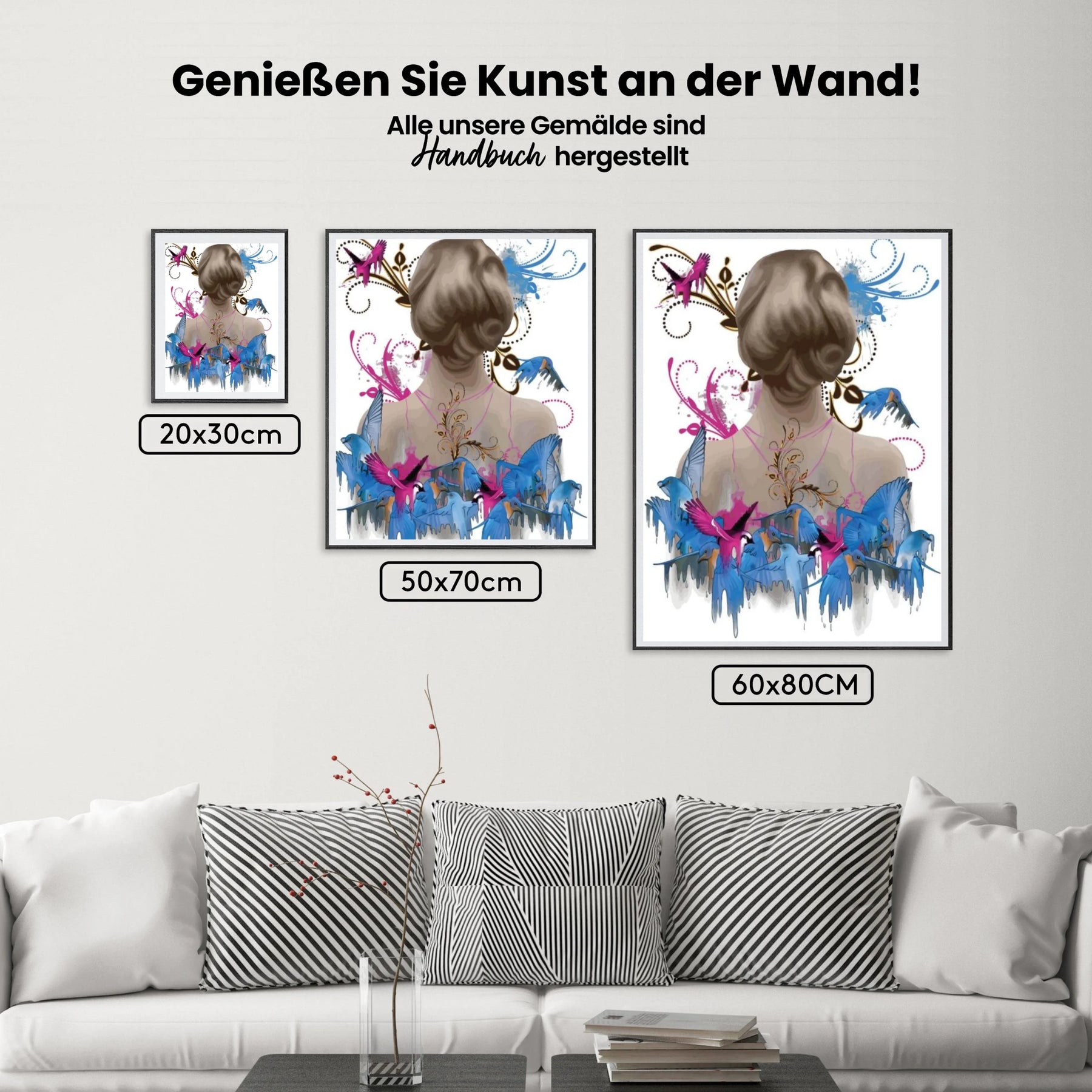 Malen nach Zahlen – Der Rücken des Vogels