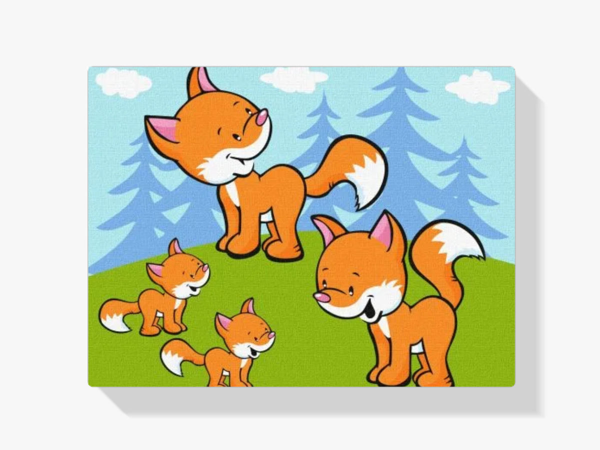 Malen nach Zahlen – Die rote Familie