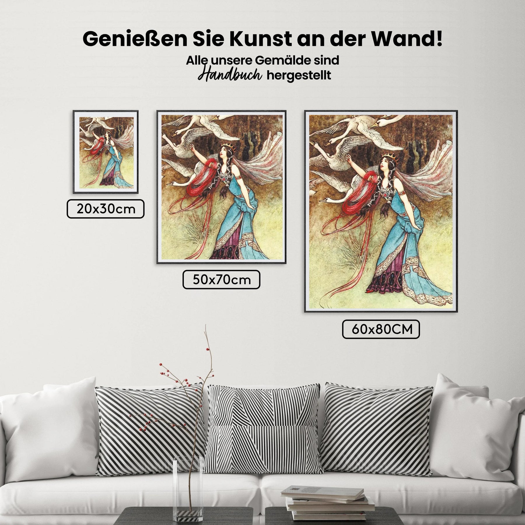 Malen nach Zahlen – Die sechs Schwäne