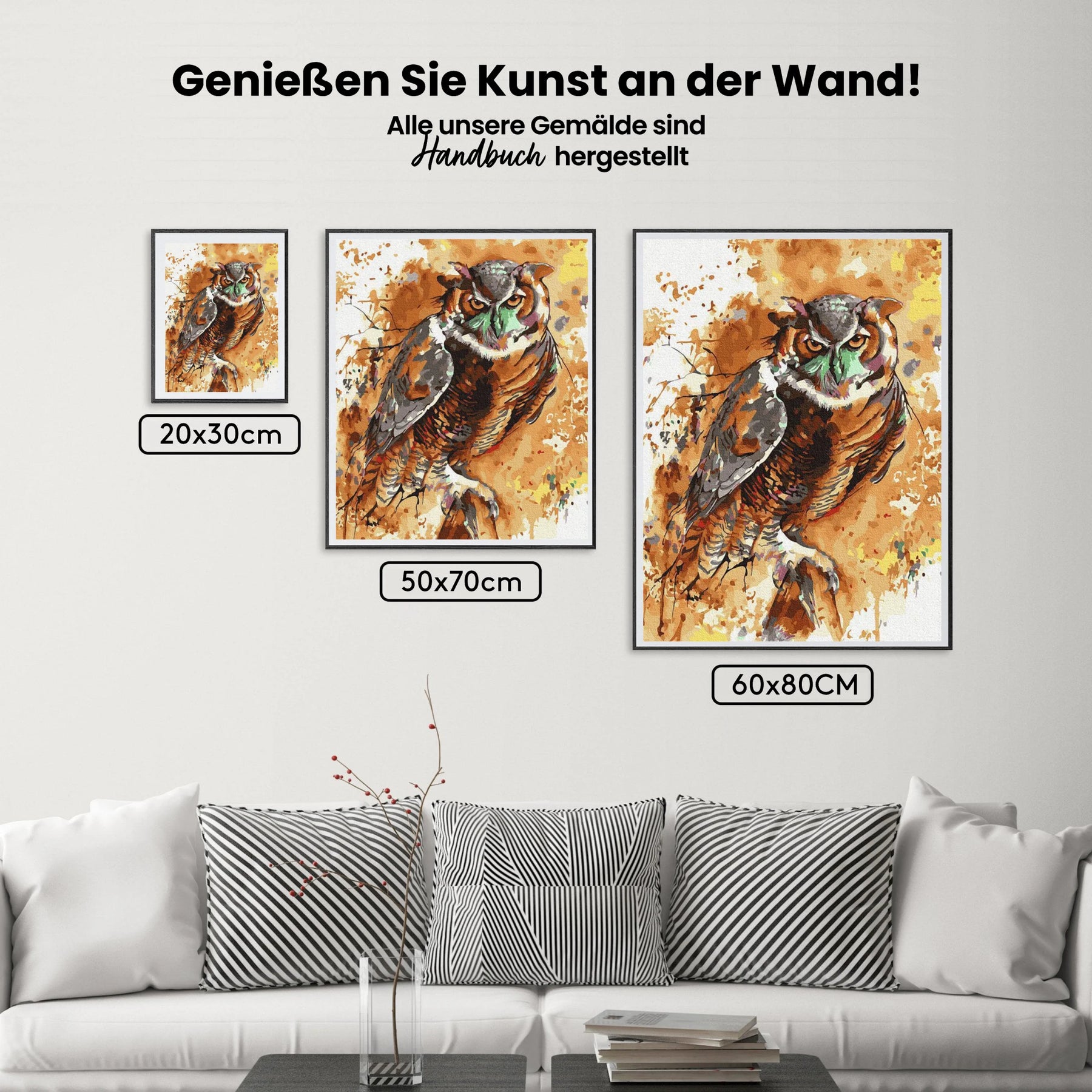 Malen nach Zahlen – Die weise Eule