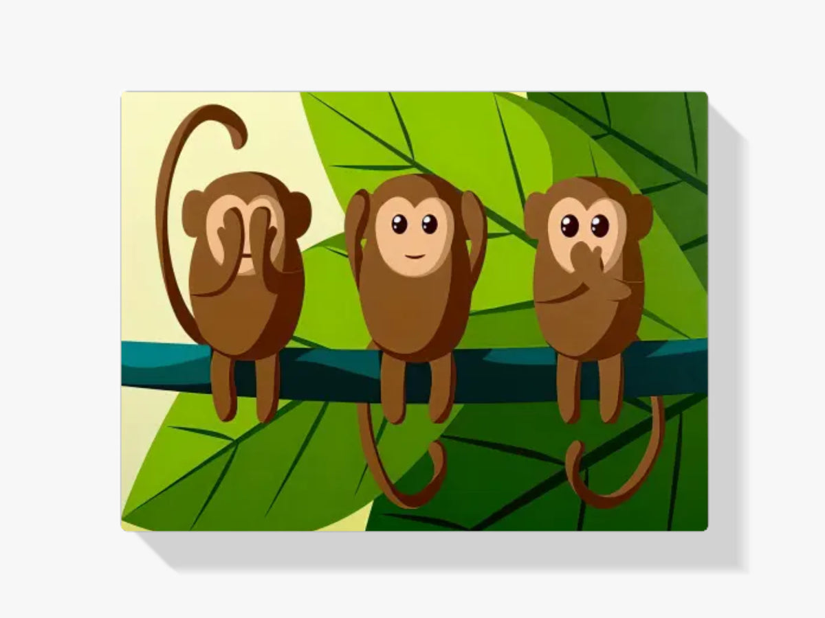 Malen nach Zahlen – Drei Affen