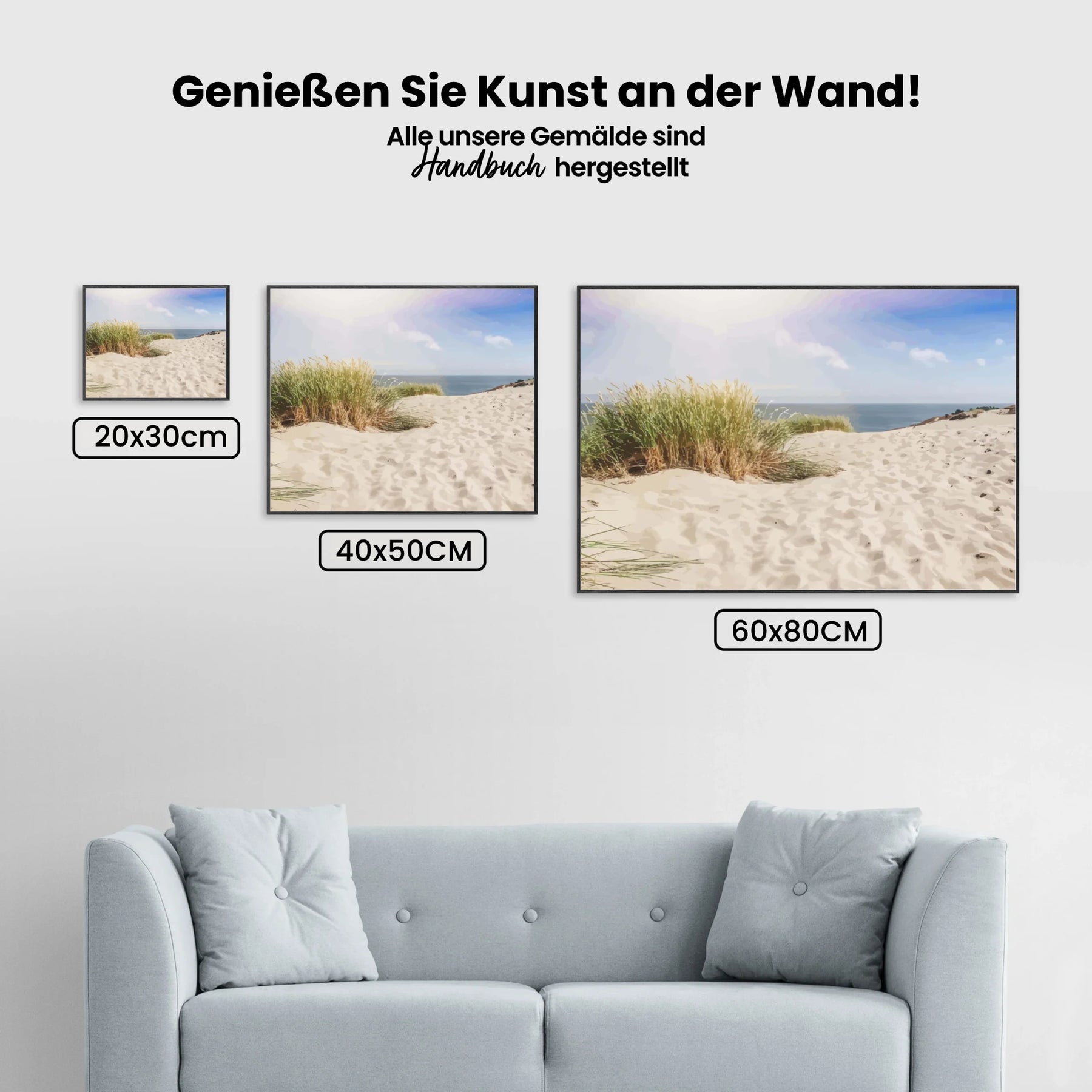 Malen nach Zahlen – Dünen am Sandstrand der Ostseeküste