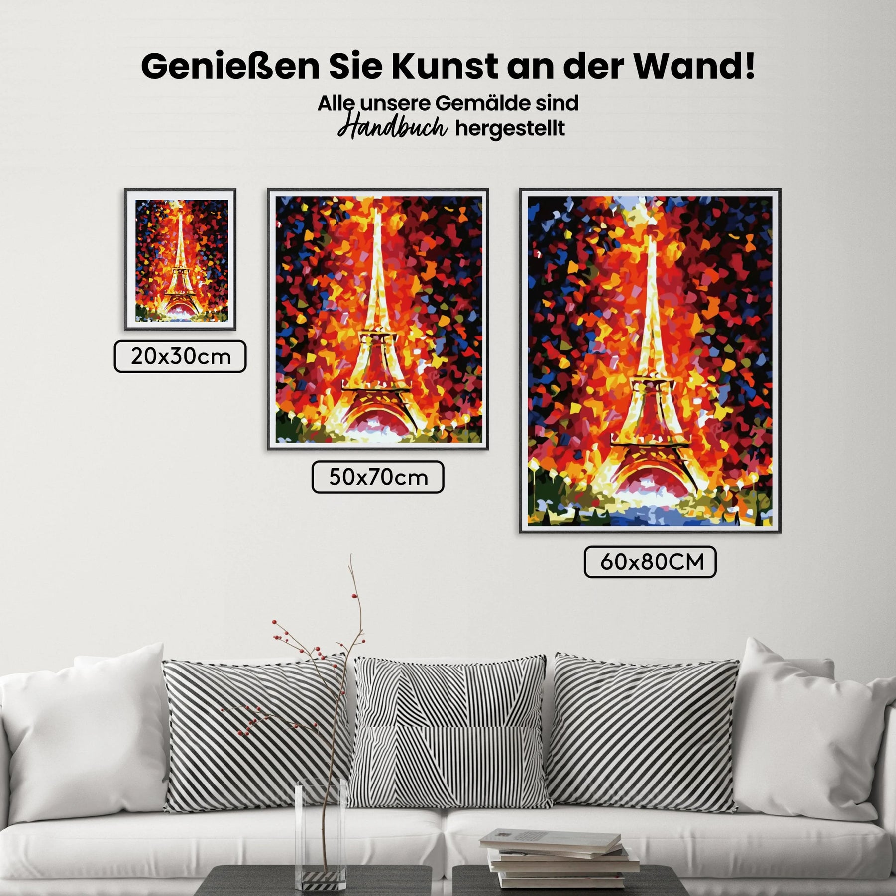 Malen nach Zahlen – Eiffelturm Pointillismus