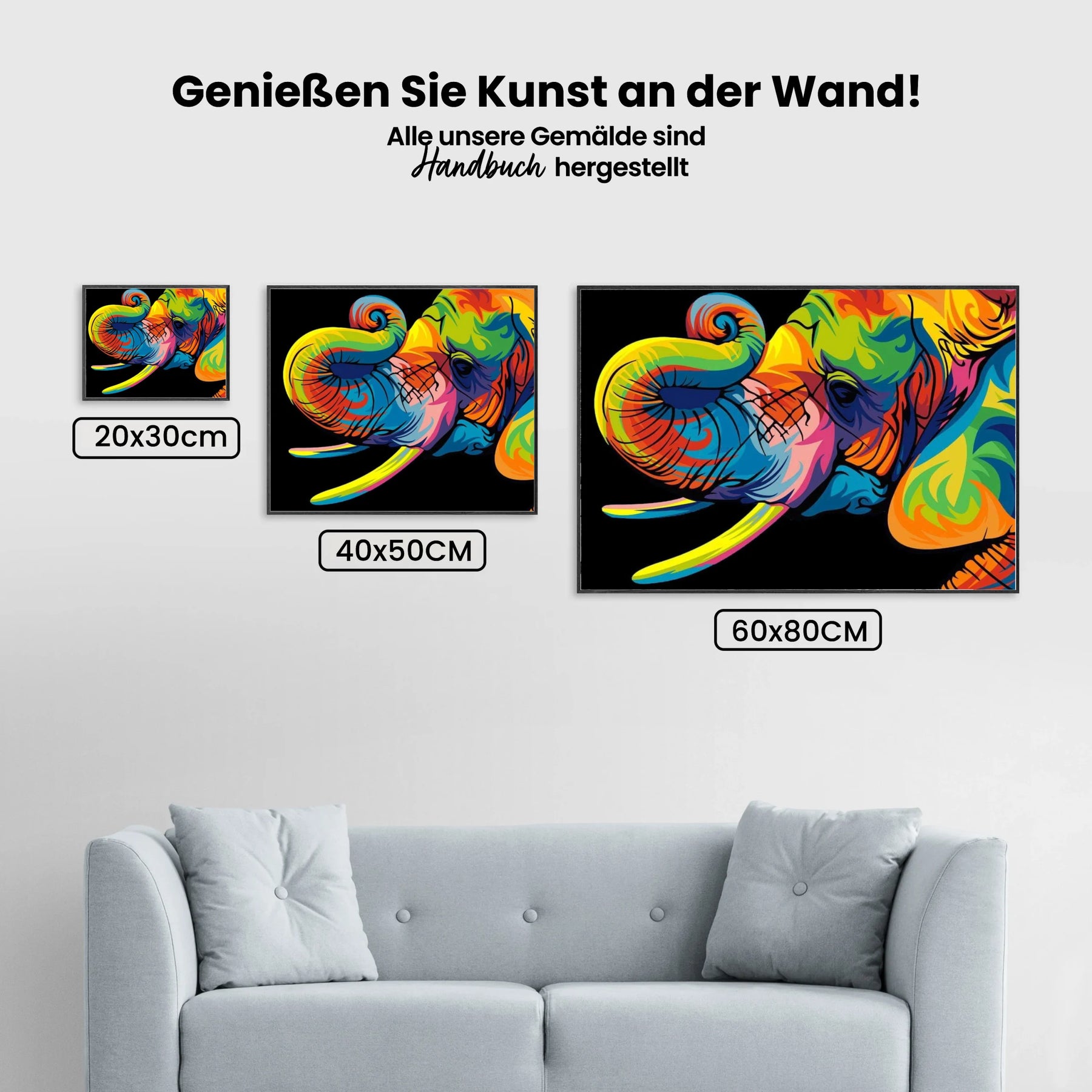 Malen nach Zahlen – Elefant