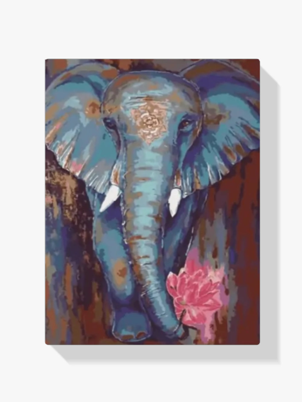 Malen nach Zahlen – Elefant mit Blume