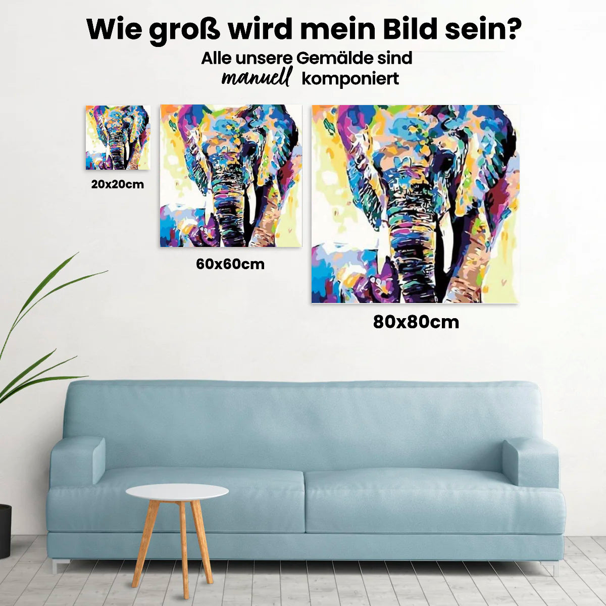 Malen nach Zahlen – Elefantenbaby