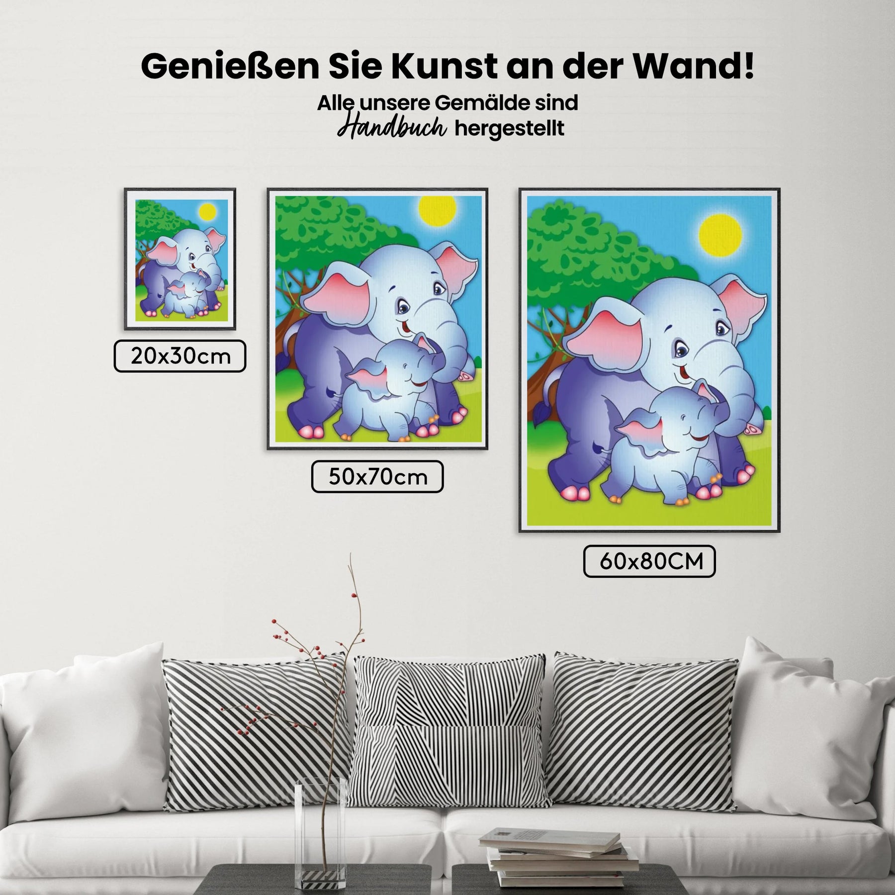 Malen nach Zahlen – Elefantenkälber