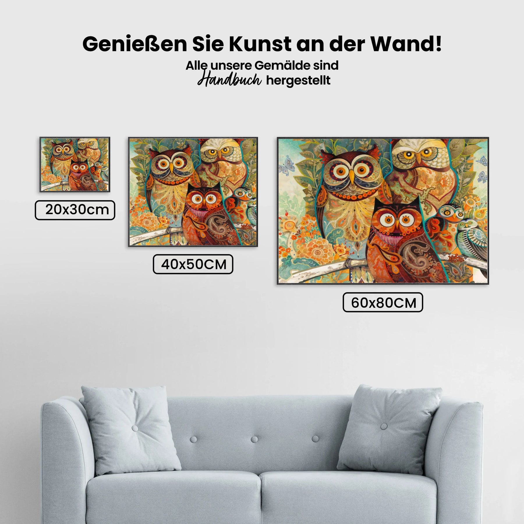 Malen nach Zahlen – Eulen
