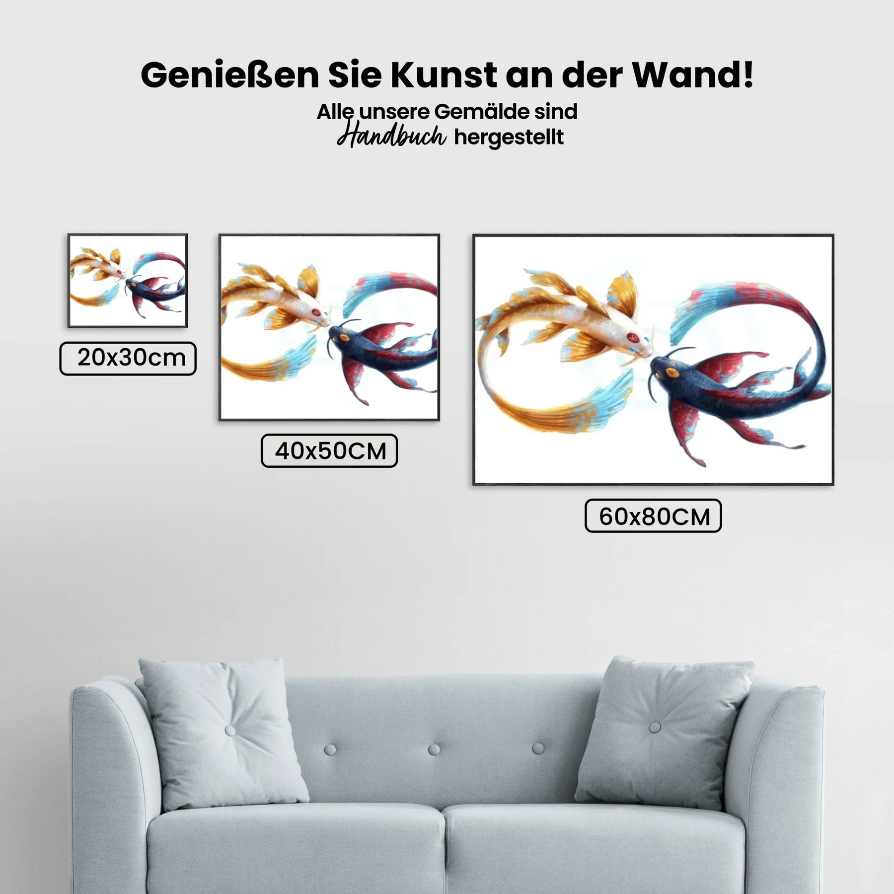Malen nach Zahlen – Ewige Bindung Koi