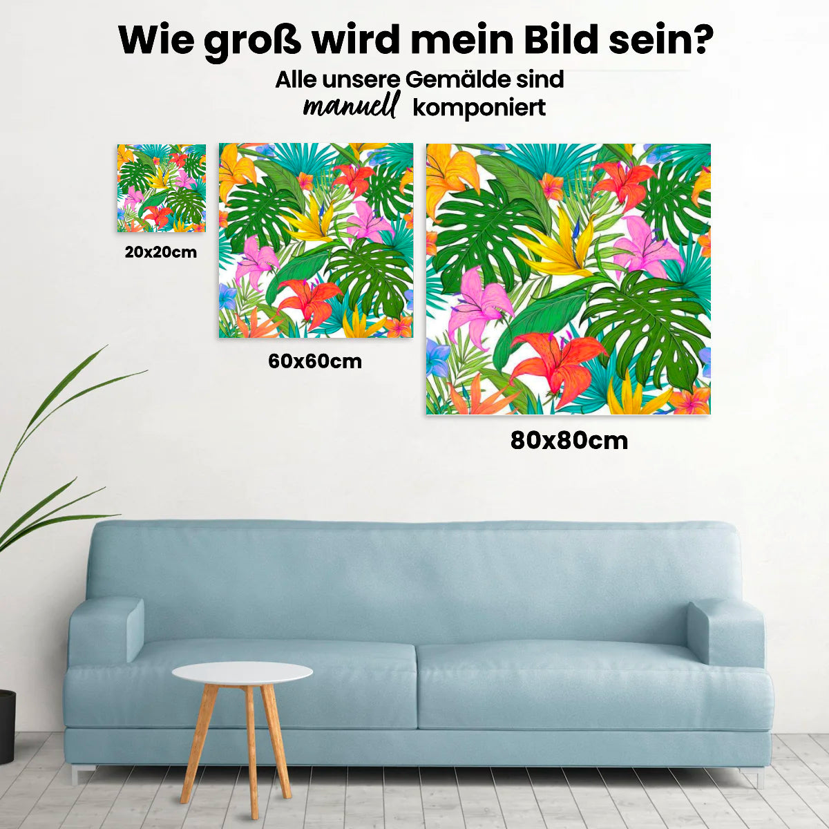 Malen nach Zahlen – Exotische Blätter 2