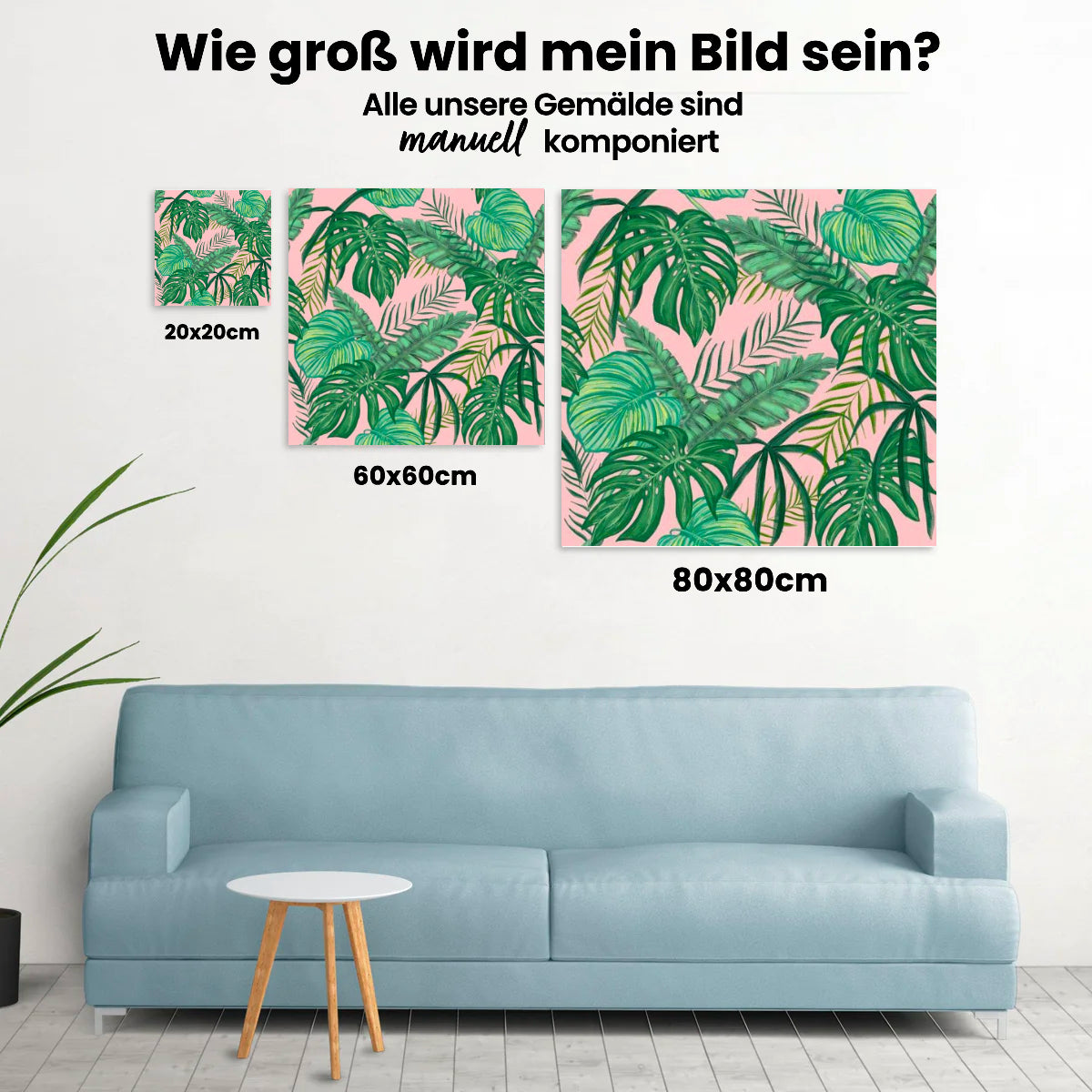 Malen nach Zahlen – Exotische Blätter