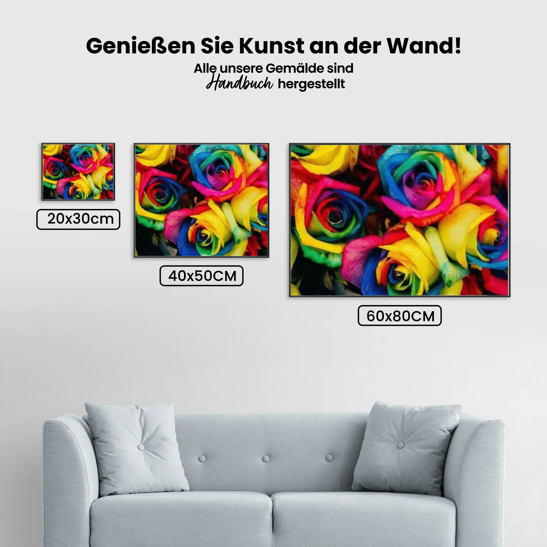 Malen nach Zahlen – Farbige Blumen