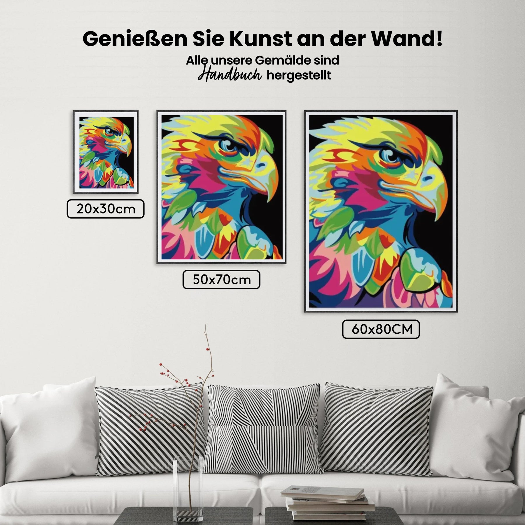 Malen nach Zahlen – Farbiger Adler