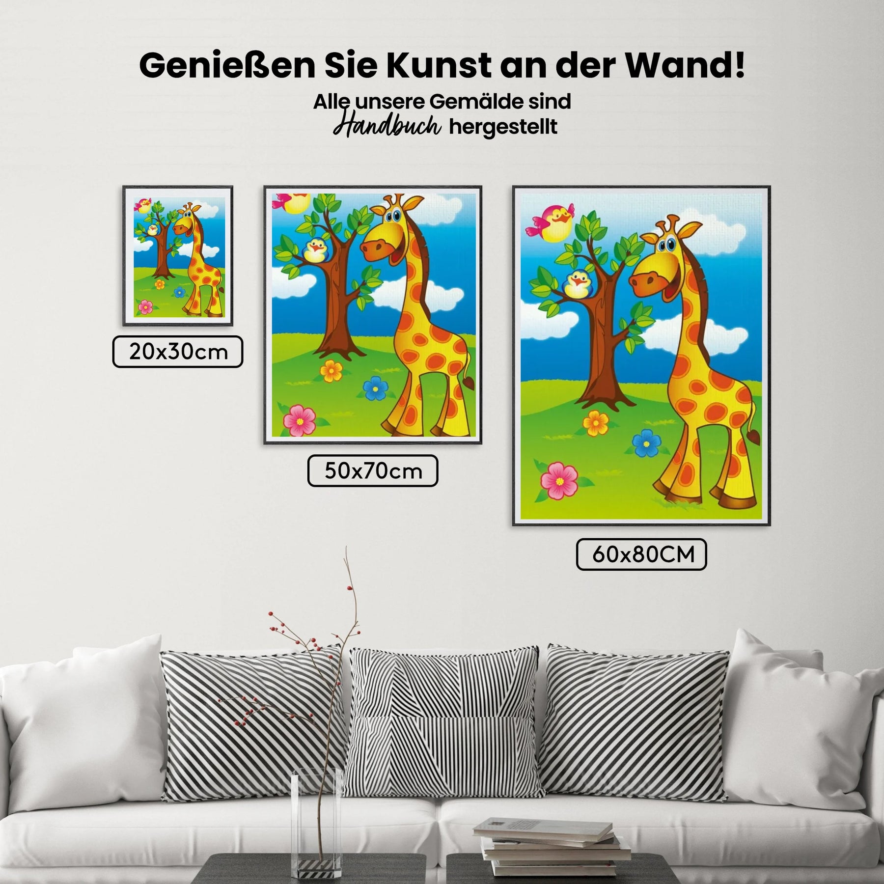 Malen nach Zahlen – Fröhliche Giraffe