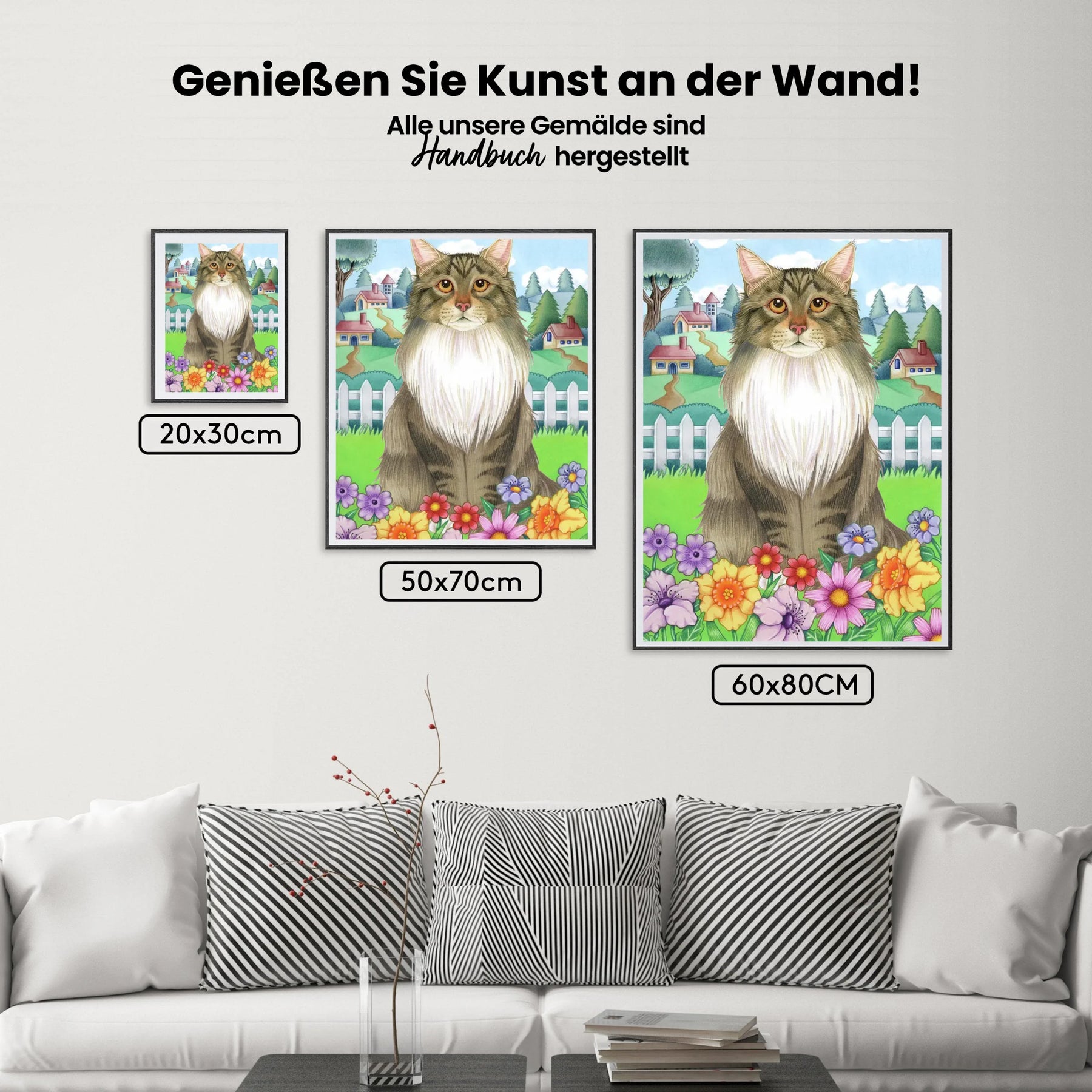Malen nach Zahlen – Frühling Maine Coon