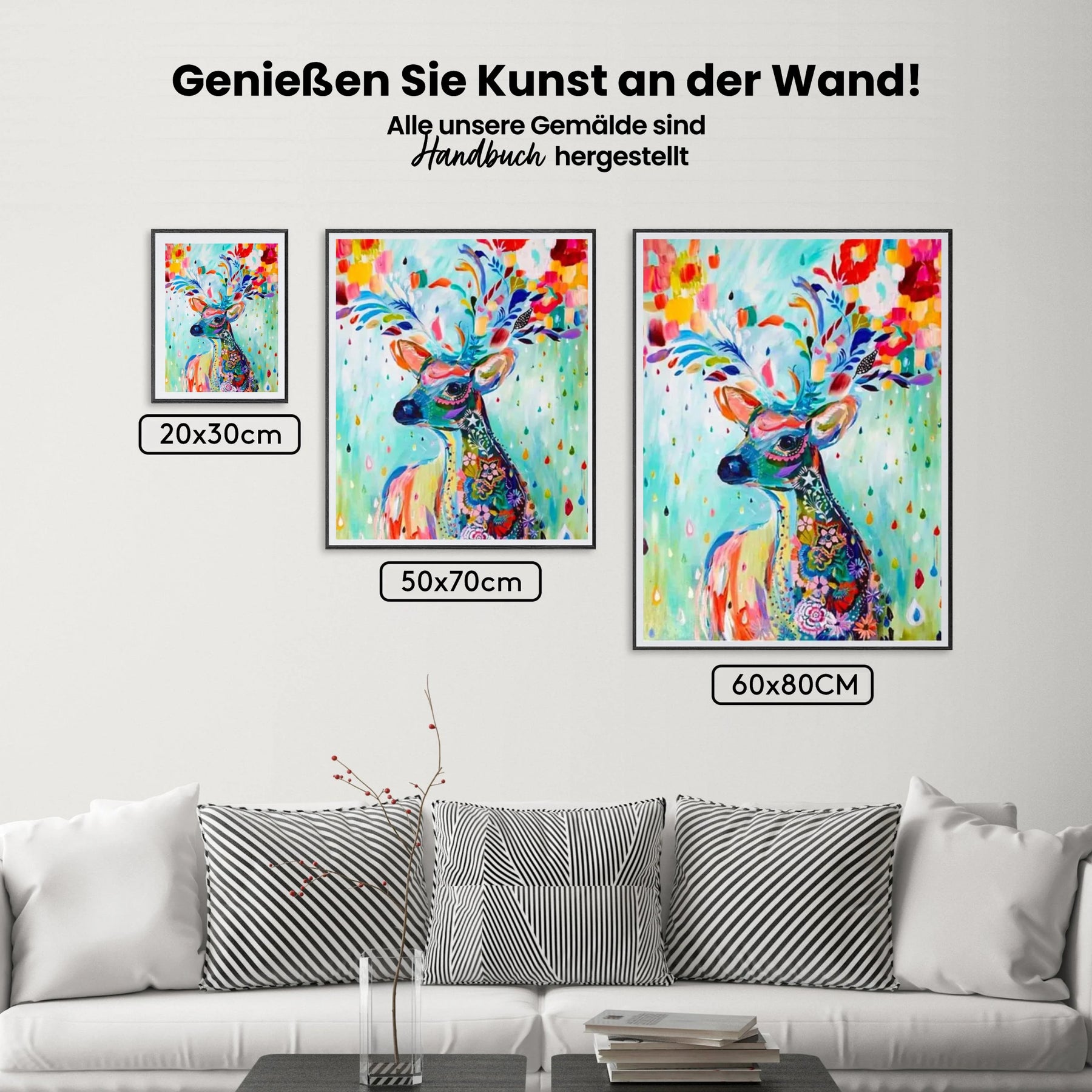 Malen nach Zahlen – Frühlingshirsch