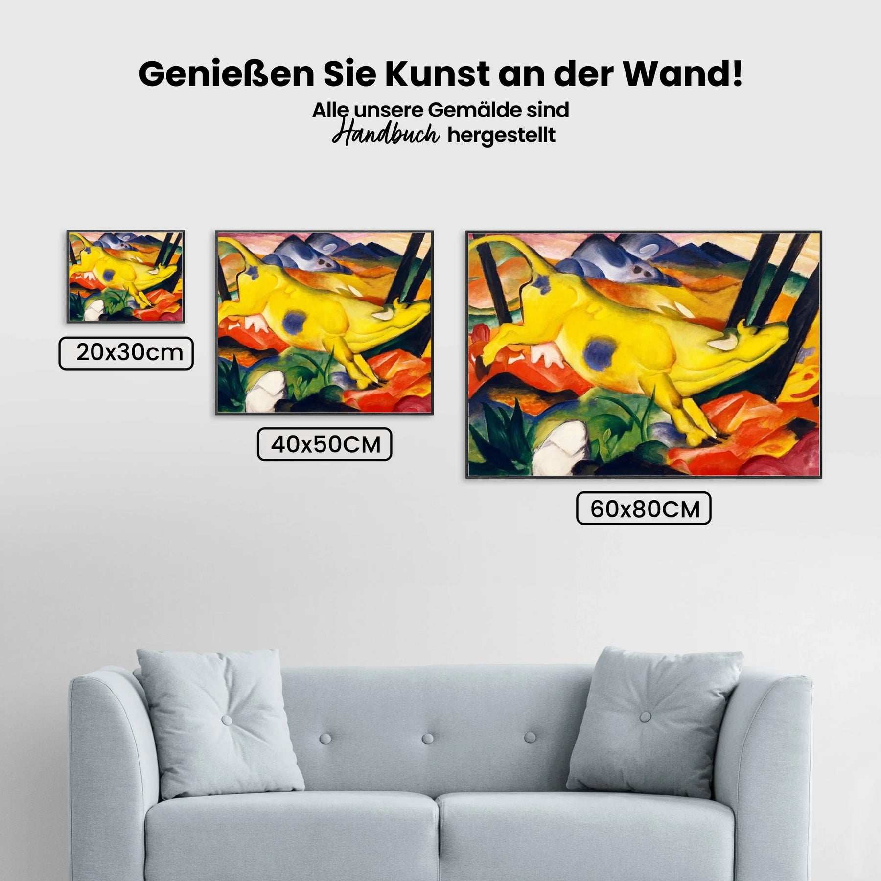 Malen nach Zahlen – Gelbe Kuh