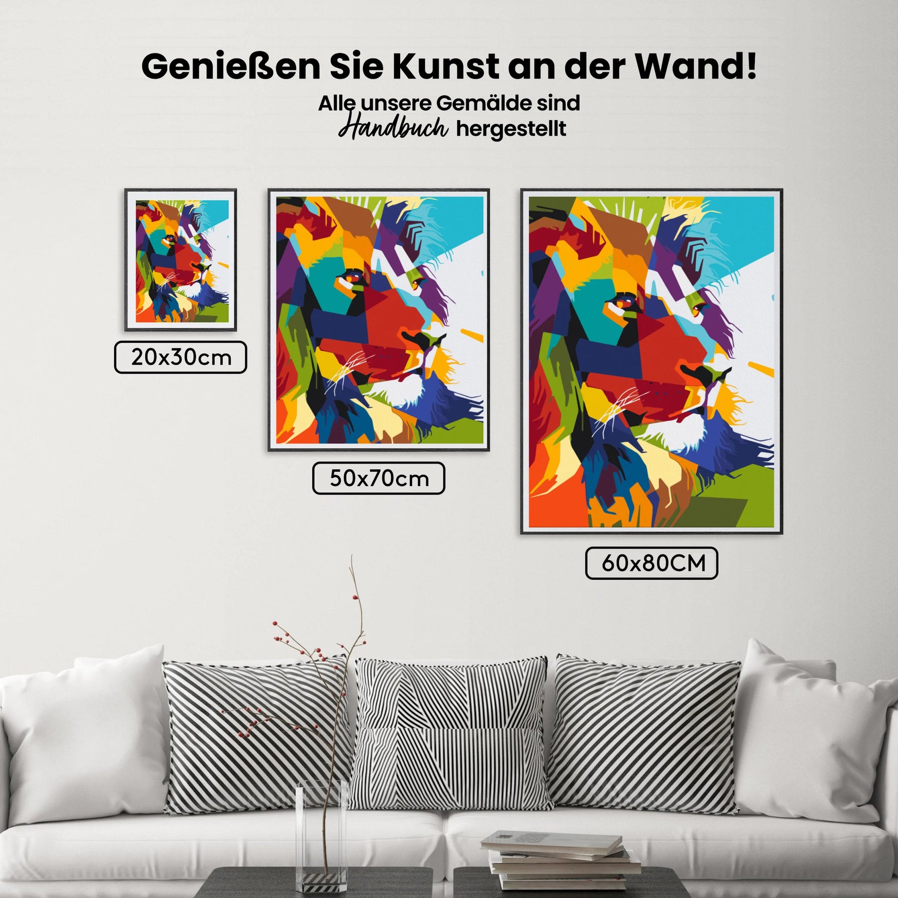 Malen nach Zahlen – Geometrischer Löwe
