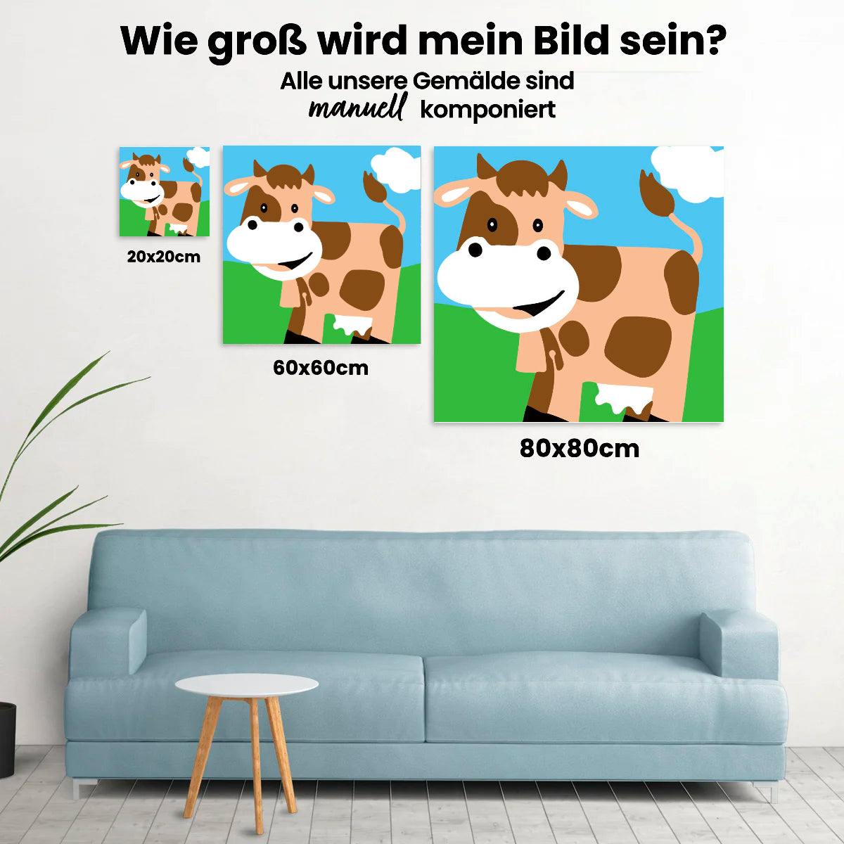 Malen nach Zahlen – Glückliche Kuh