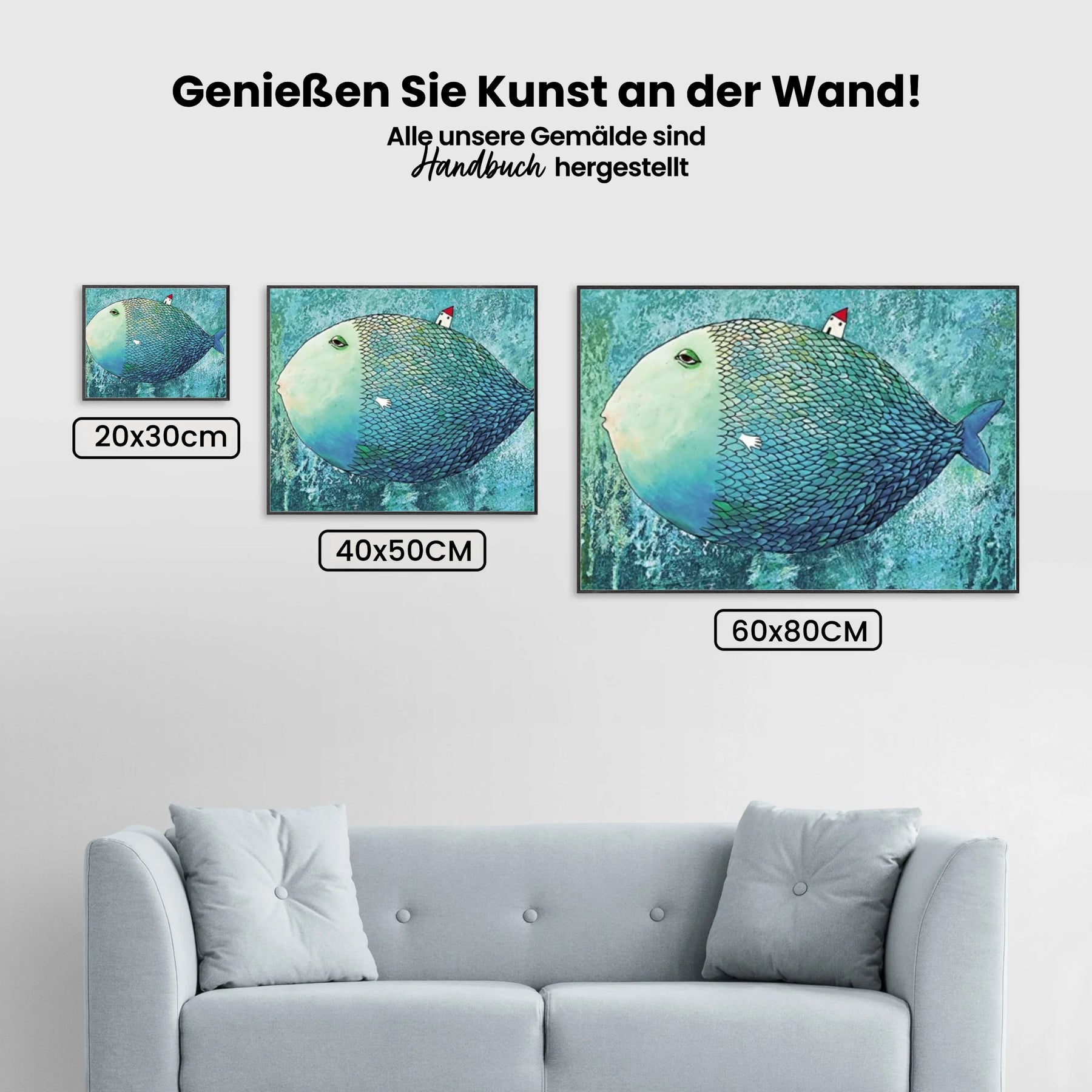 Malen nach Zahlen – Große Fische