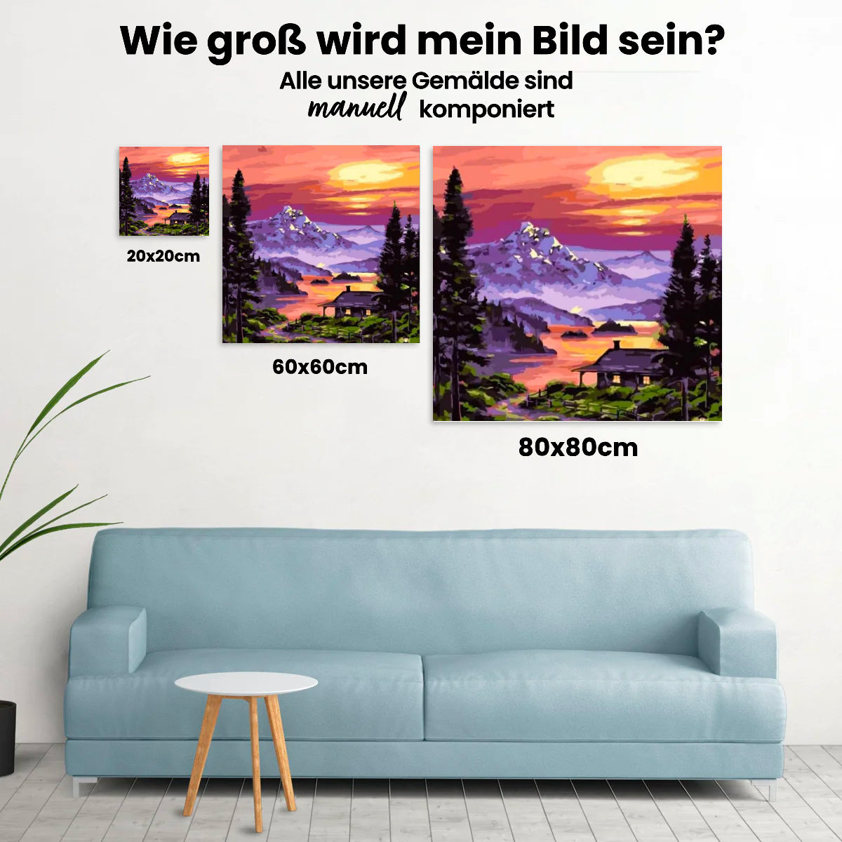Malen nach Zahlen – Häuschen in der Natur