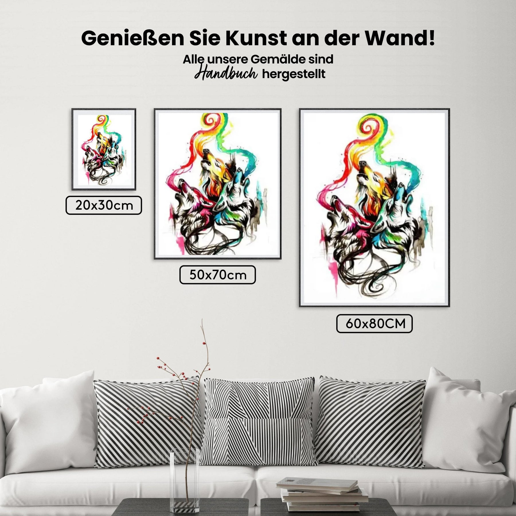 Malen nach Zahlen – Heulende Wölfe