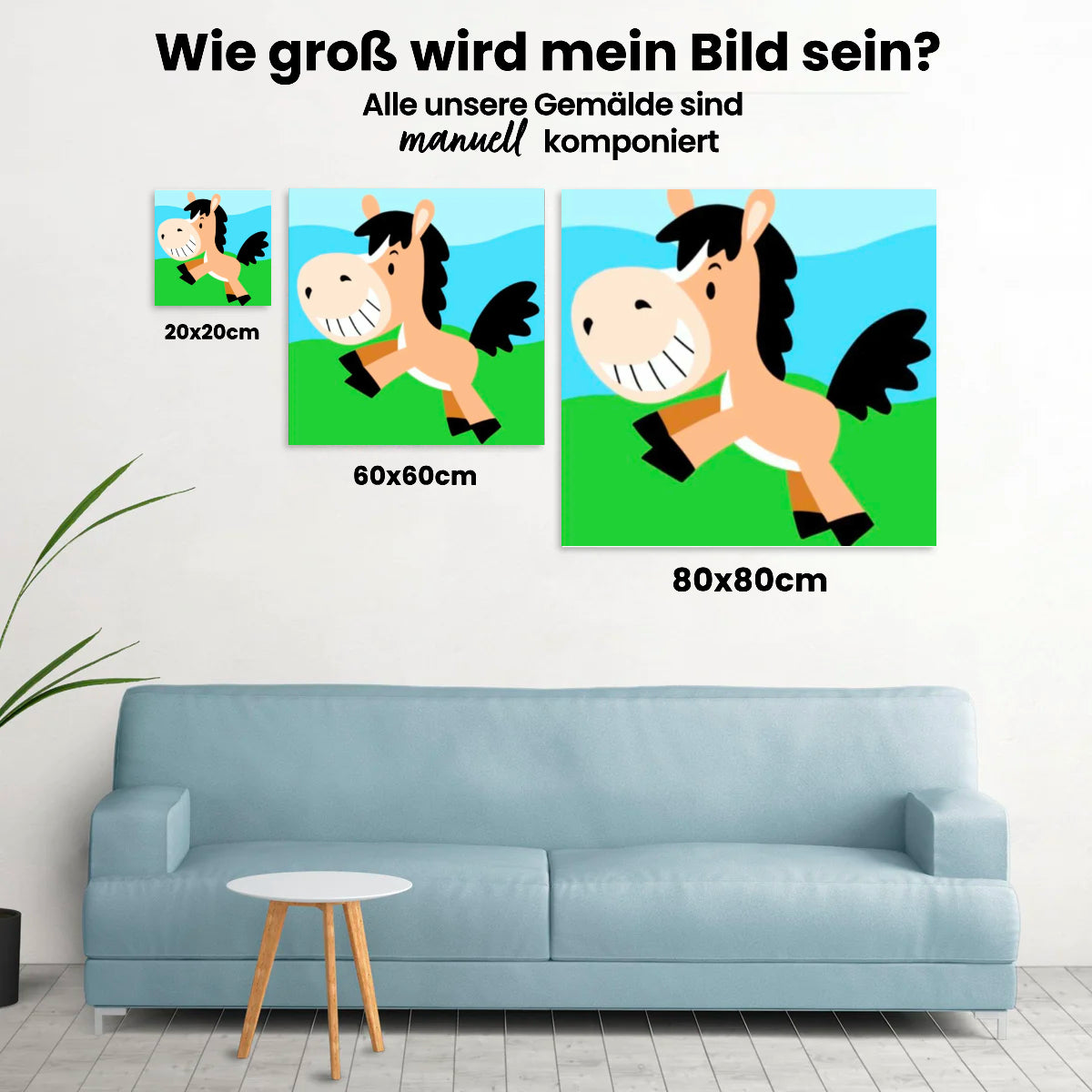 Malen nach Zahlen – Hüpfendes Pferd