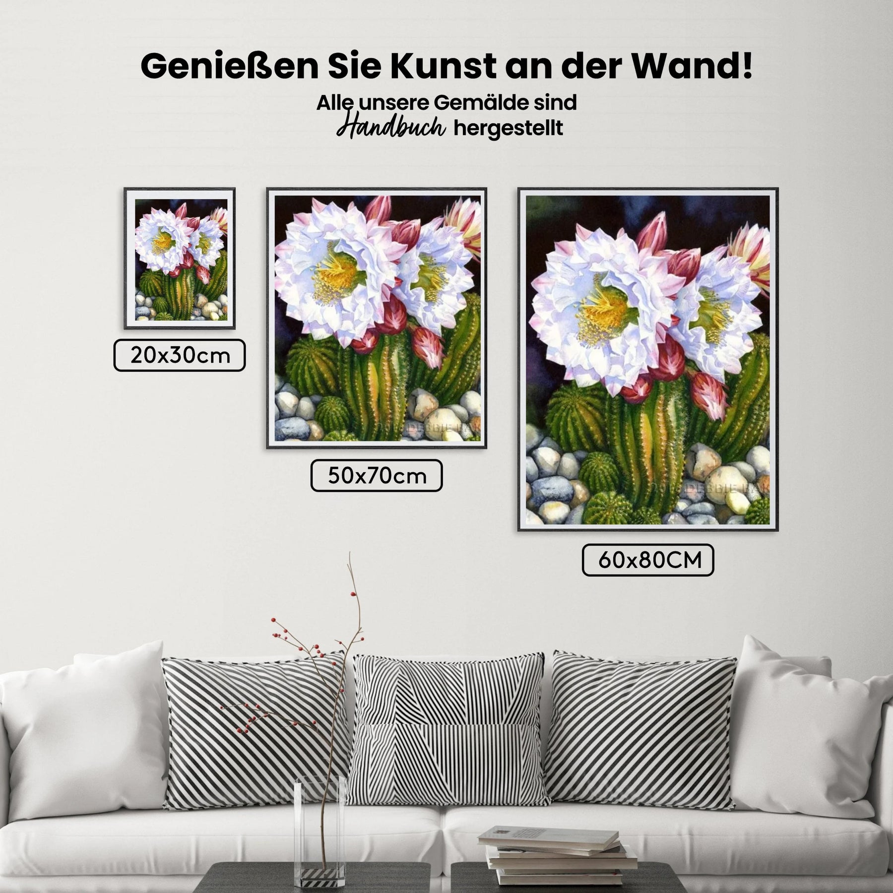 Malen nach Zahlen – Kaktusblüten