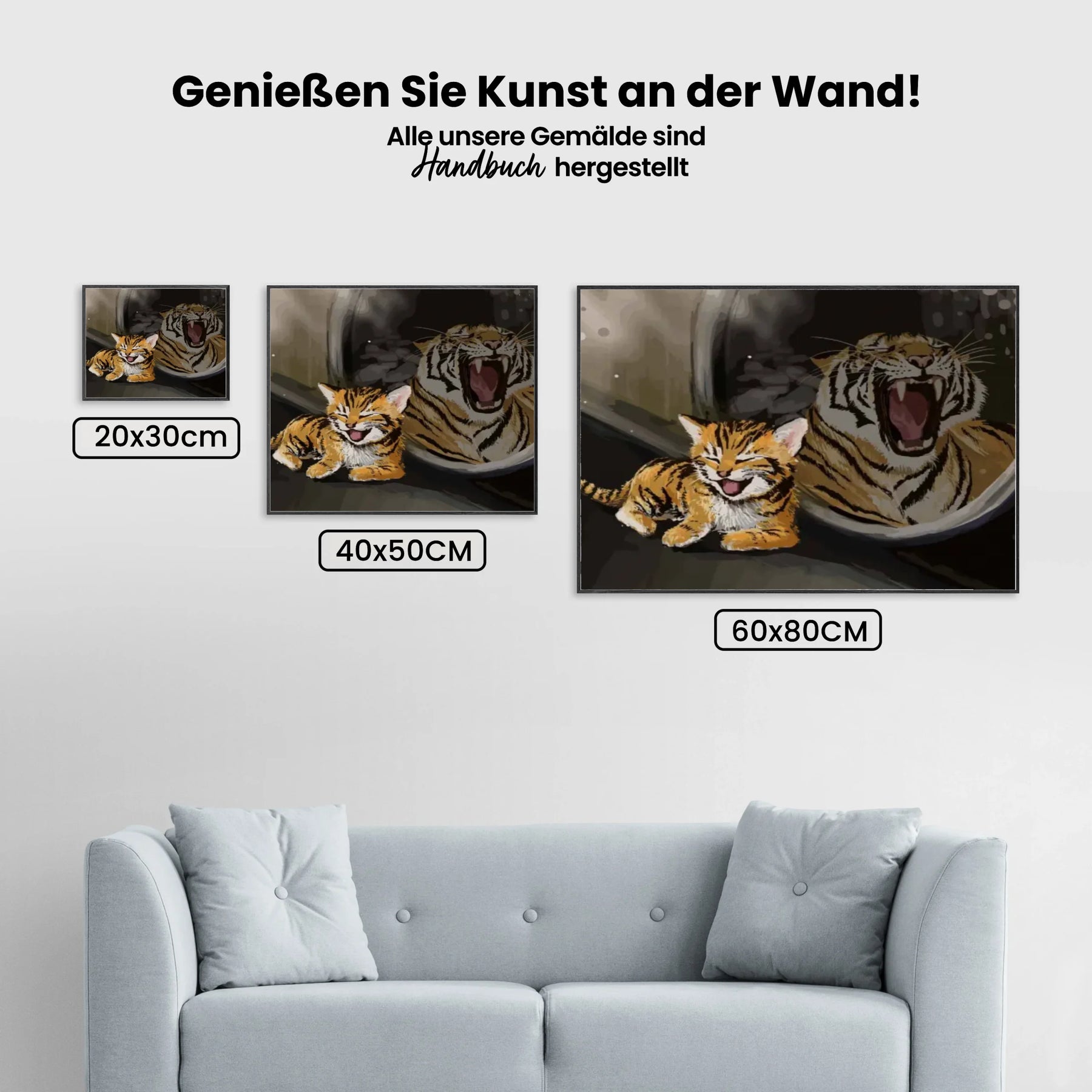 Malen nach Zahlen – Katze Tiger Farbe