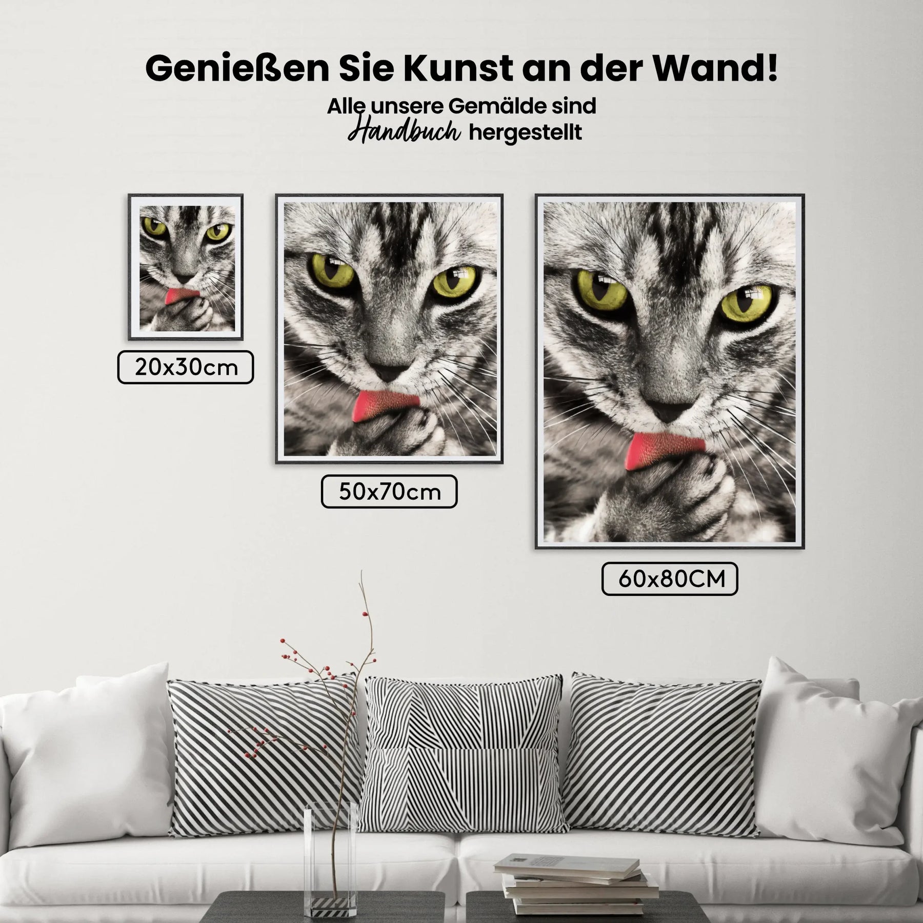 Malen nach Zahlen – Katze mit grünen Augen