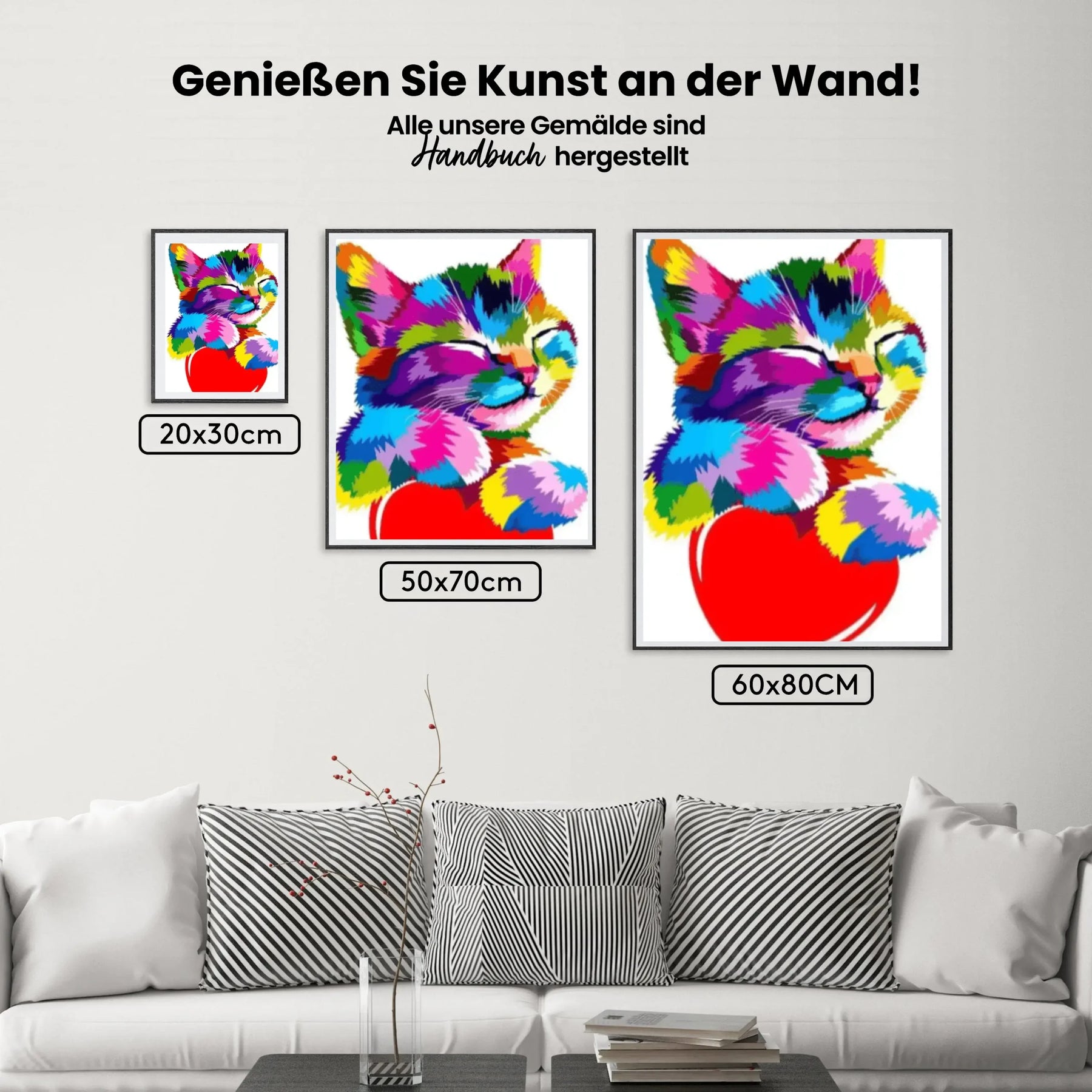 Malen nach Zahlen – Katzenherz