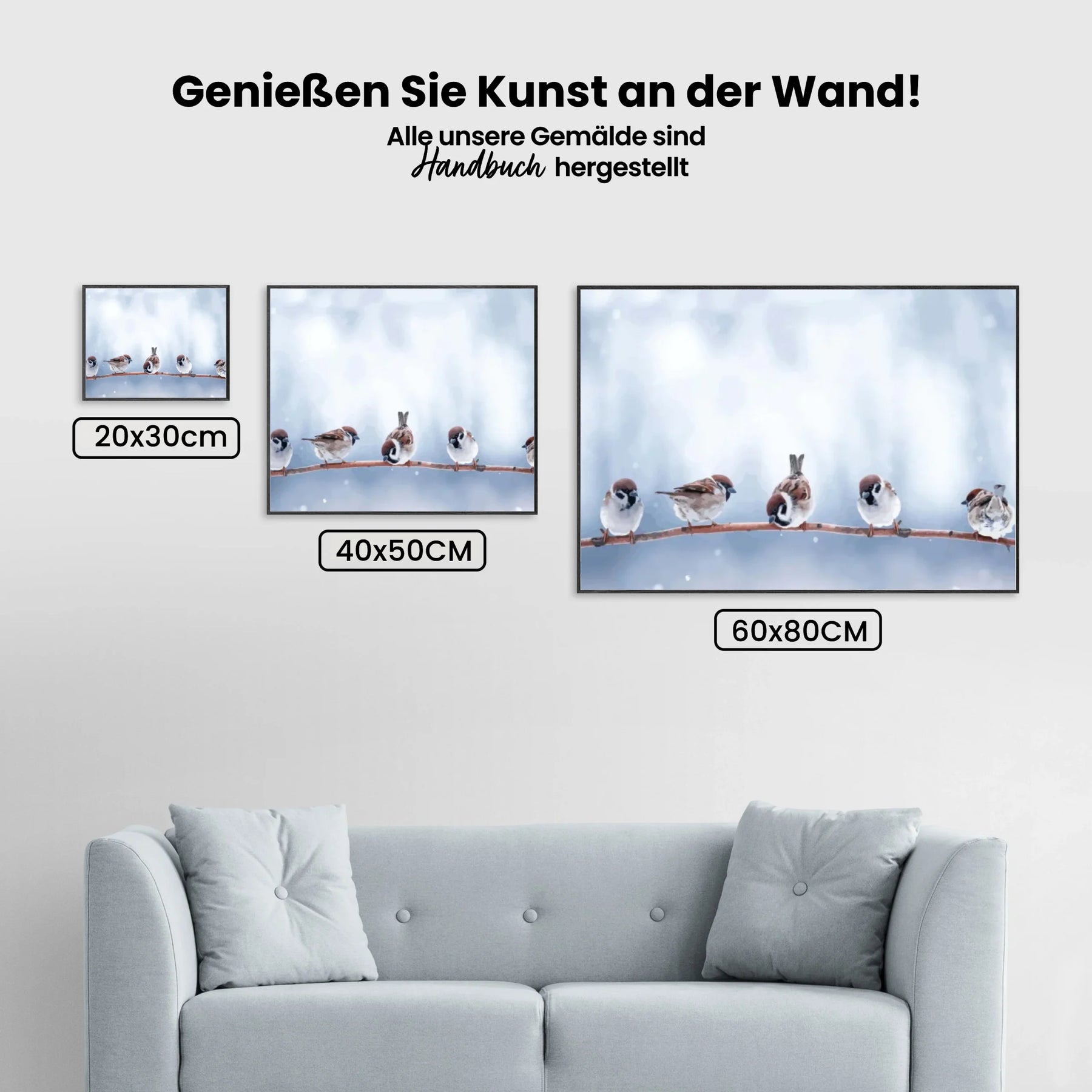 Malen nach Zahlen – Kleine niedliche Vögel