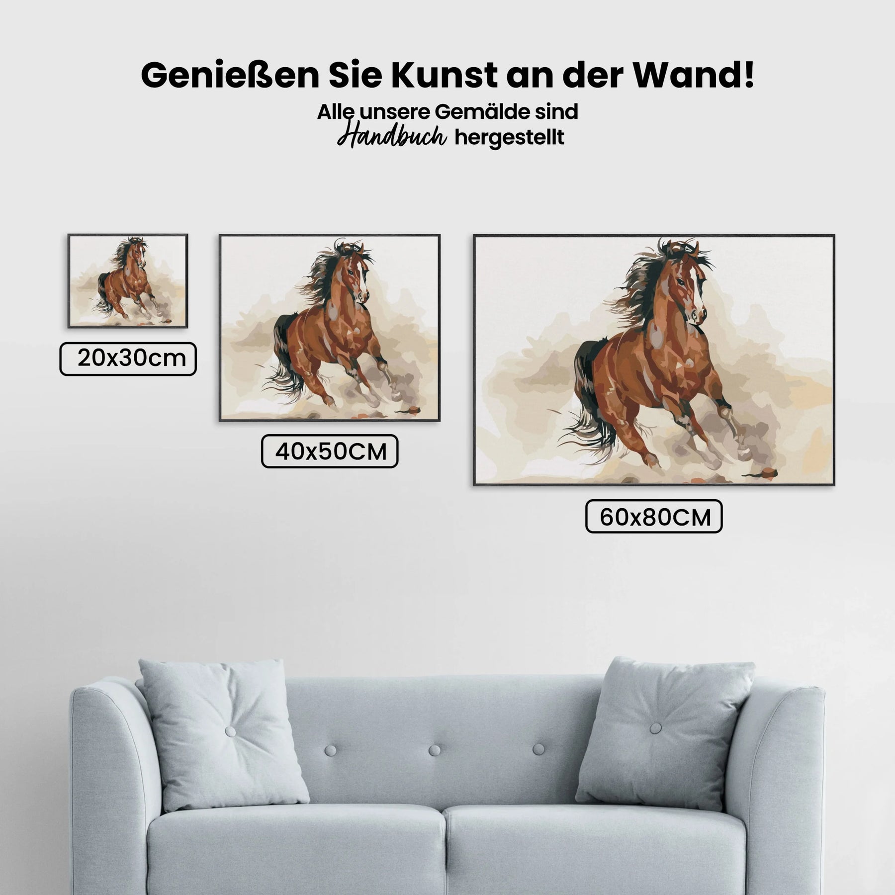 Malen nach Zahlen – Laufendes Pferd