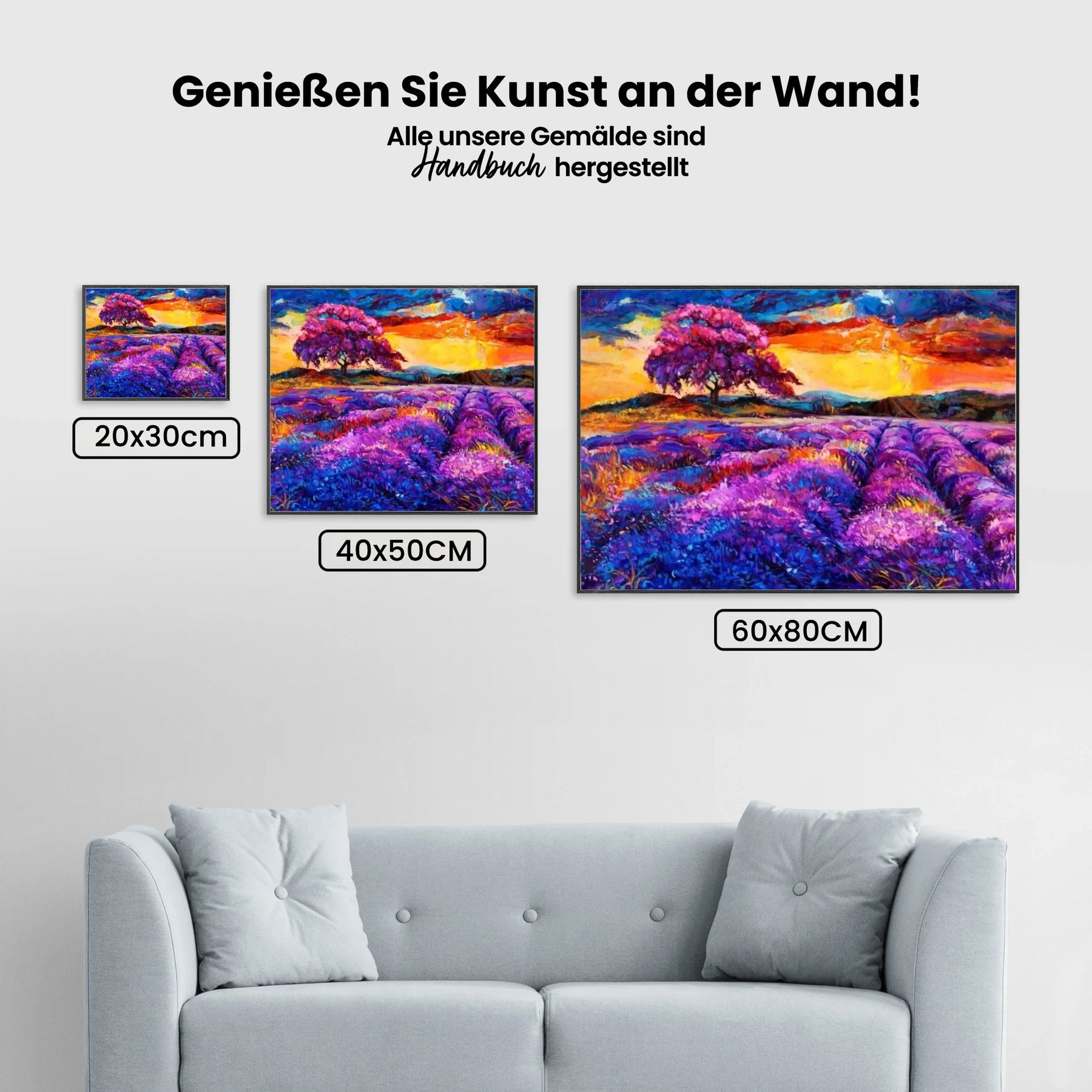 Malen nach Zahlen – Lila Sonnenuntergang