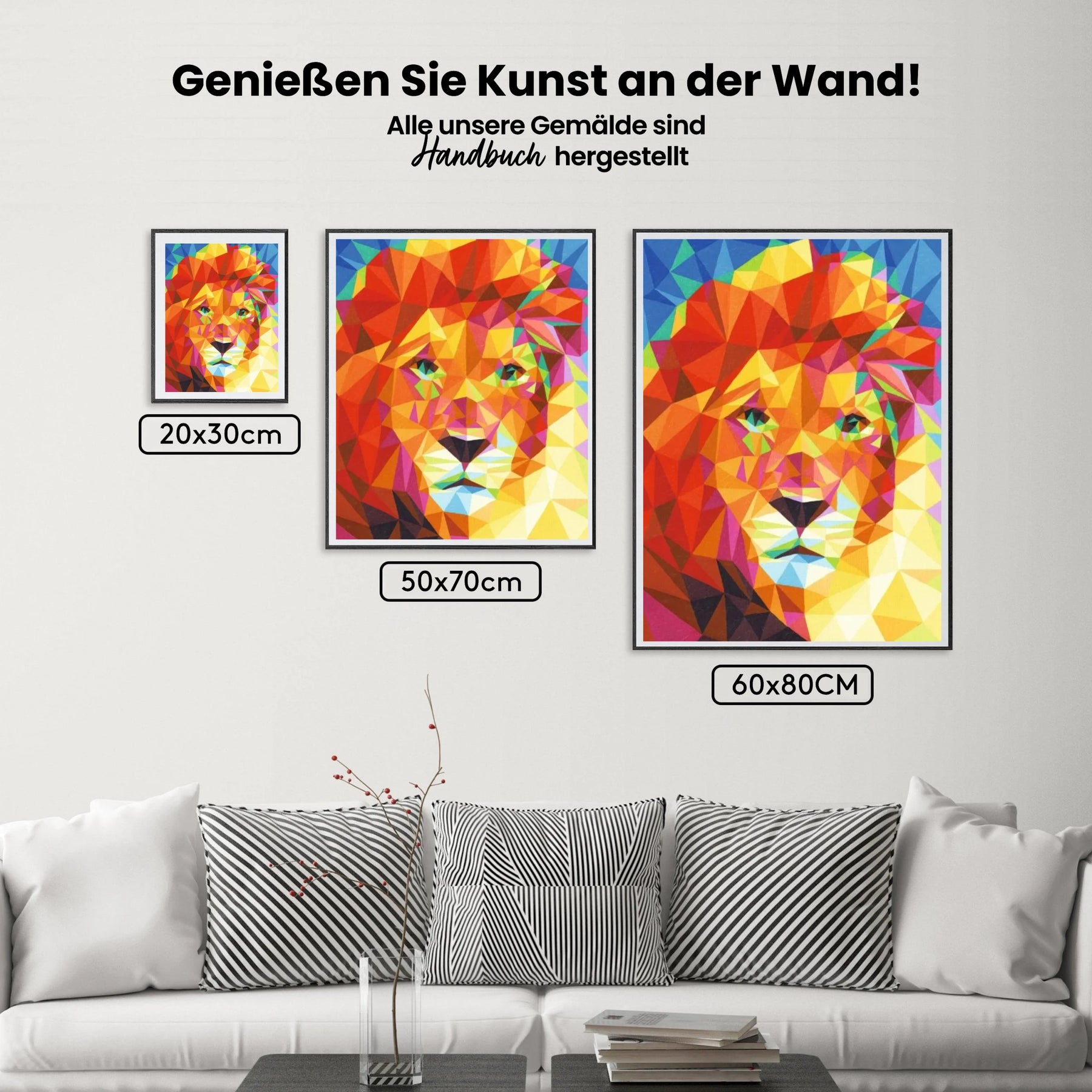 Malen nach Zahlen – Löwe Bunt